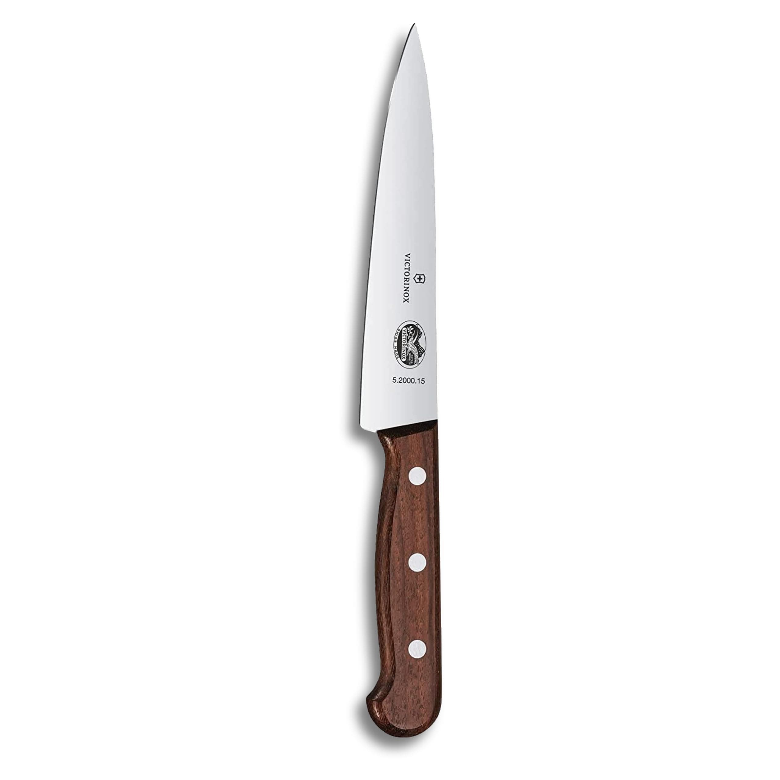 Wood 6 Inch Chef's Knife, Straight Edge, Wood Handle