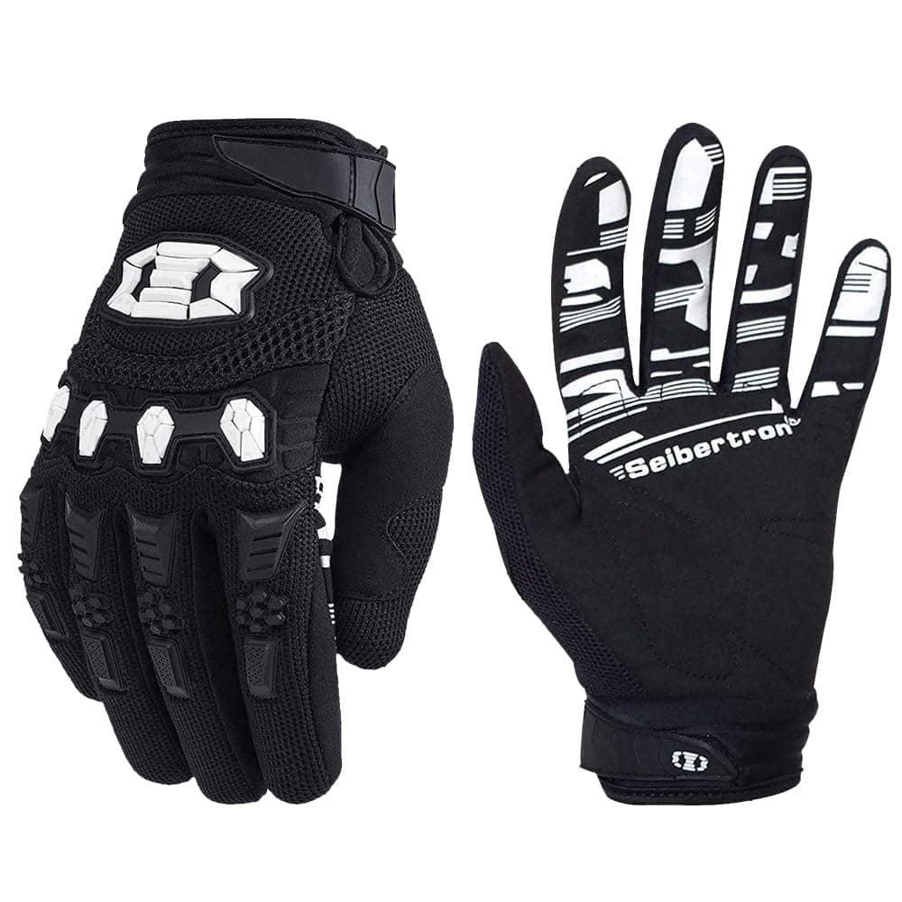 Seibertron Unisex BMX MX ATV MTB Racing Mountain Bike Bicycle Cycling Off-Road/Dirt Bike Gloves Road Racing Motorcycle Motocross Sports Gloves Touch Recognition Full Finger Glove