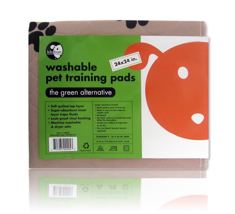 24-Inch by 24-Inch Washable Pet Training Pads, 2-Pack