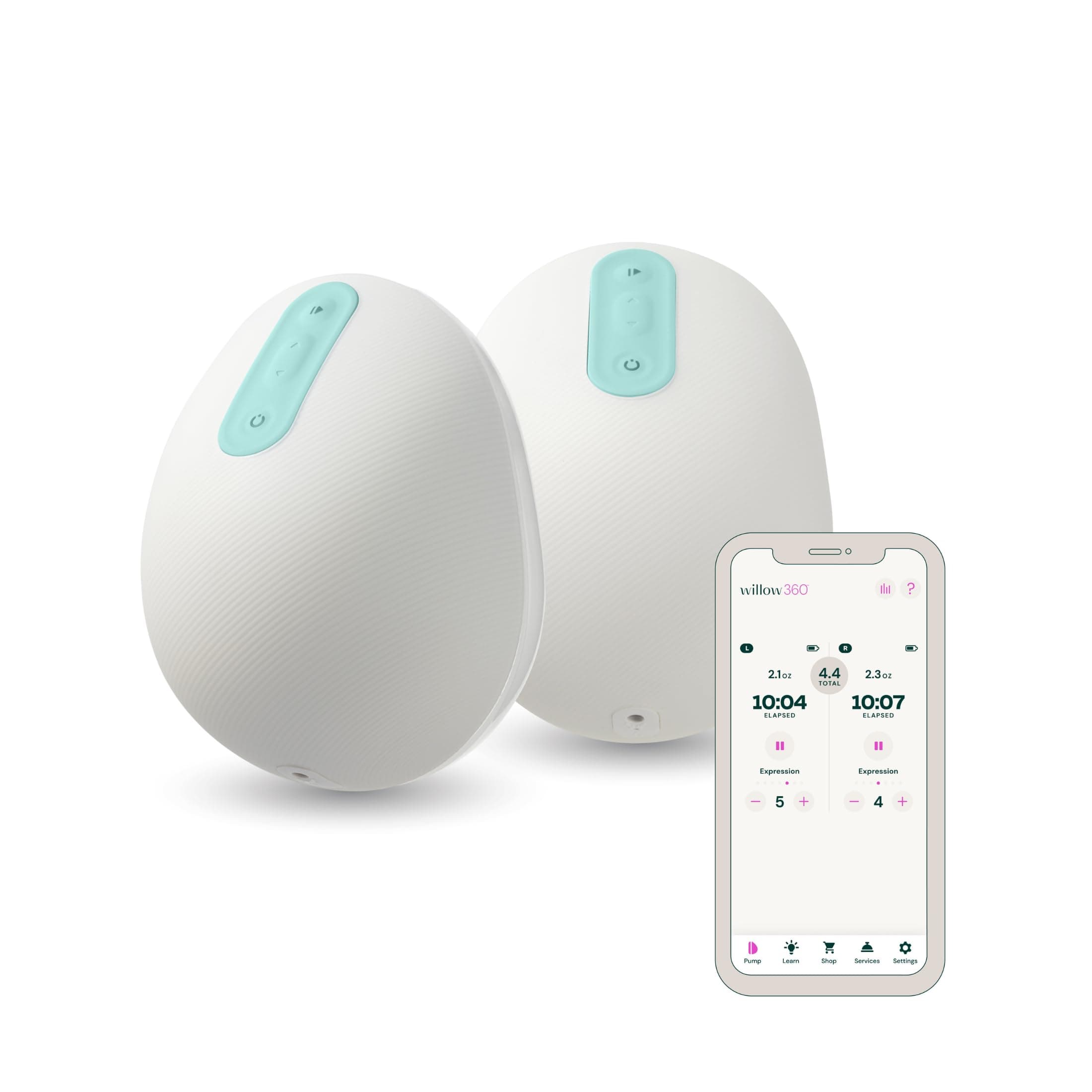 - 360 - Wearable Breastfeeding Pump - Hands Free Breast Pump - The only Leak-Proof Wearable Breast Pump - 7 Levels of Hospital Grade Suction Strength, App Compatible - Postpartum Essentials