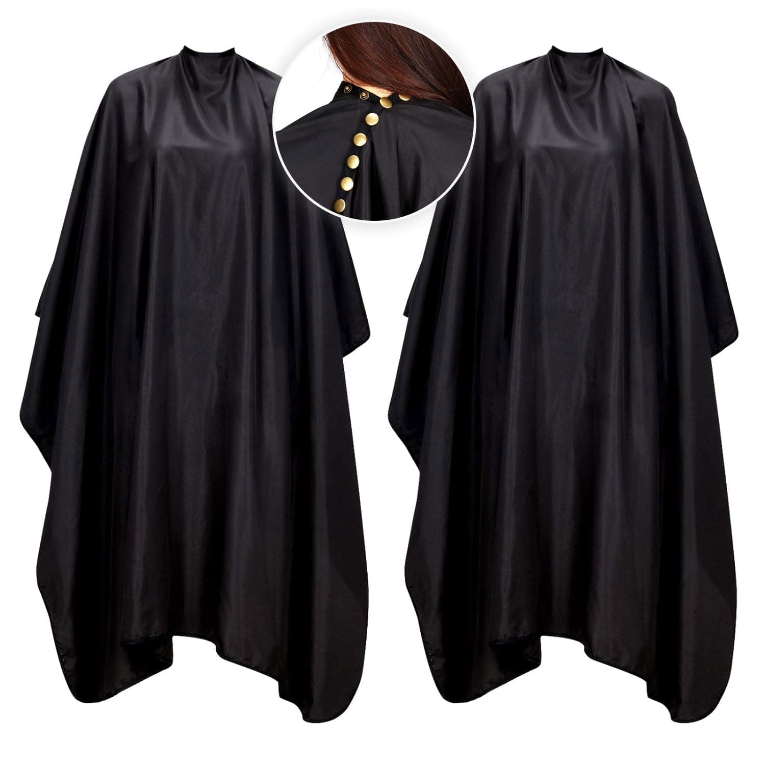 Oak Leaf Hair Salon Capes, Water-resistant & Antistatic Salon Haircut Capes with Snap Closure for Hair Cutting & Styling, 57x67 Inches, Pack of 2