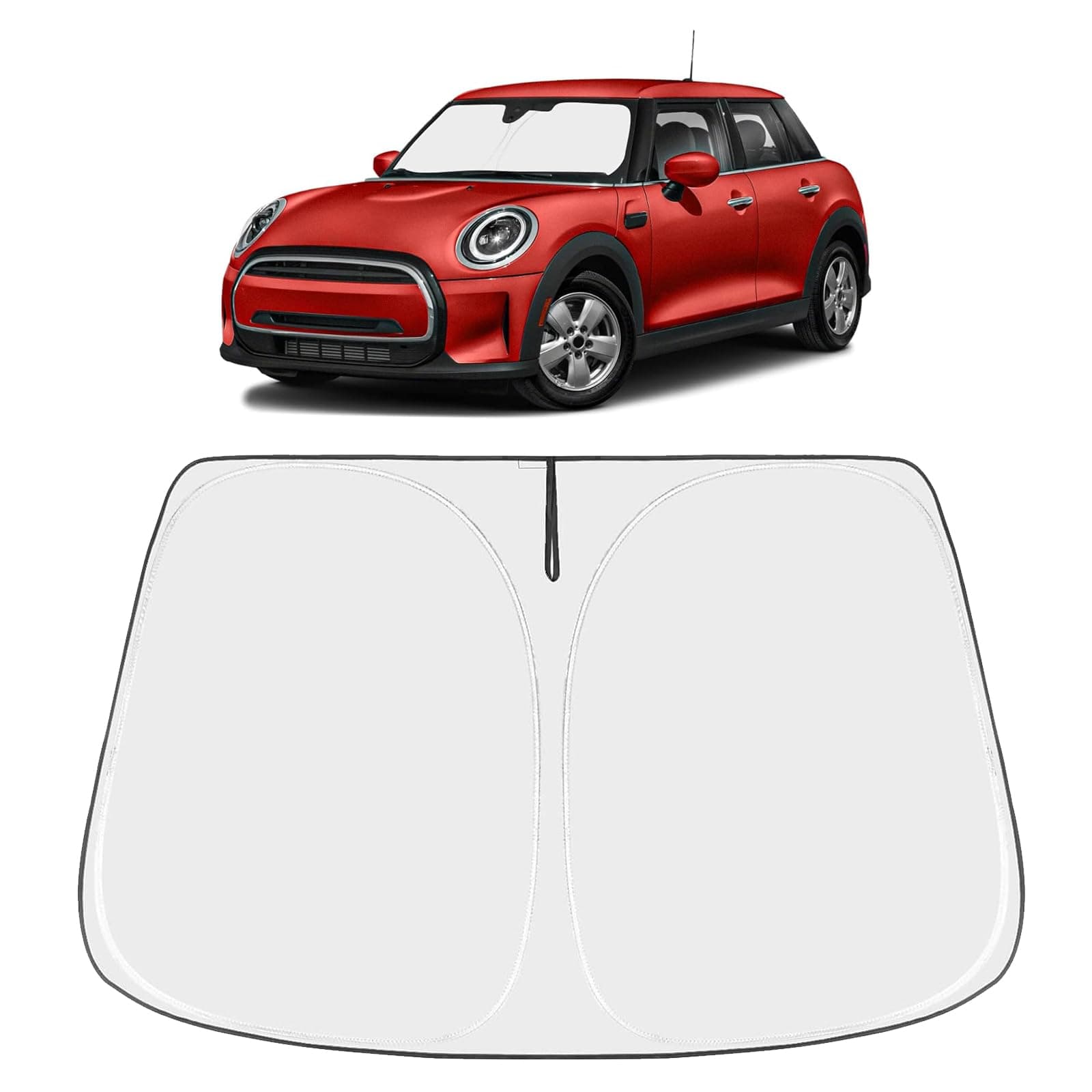 Front Windshield Sun Shade Foldable Sunshade Protector Custom Fit 2015-2022 Mini Cooper, Cooper S, Hardtop 4 Door Accessories 2022 Upgrade