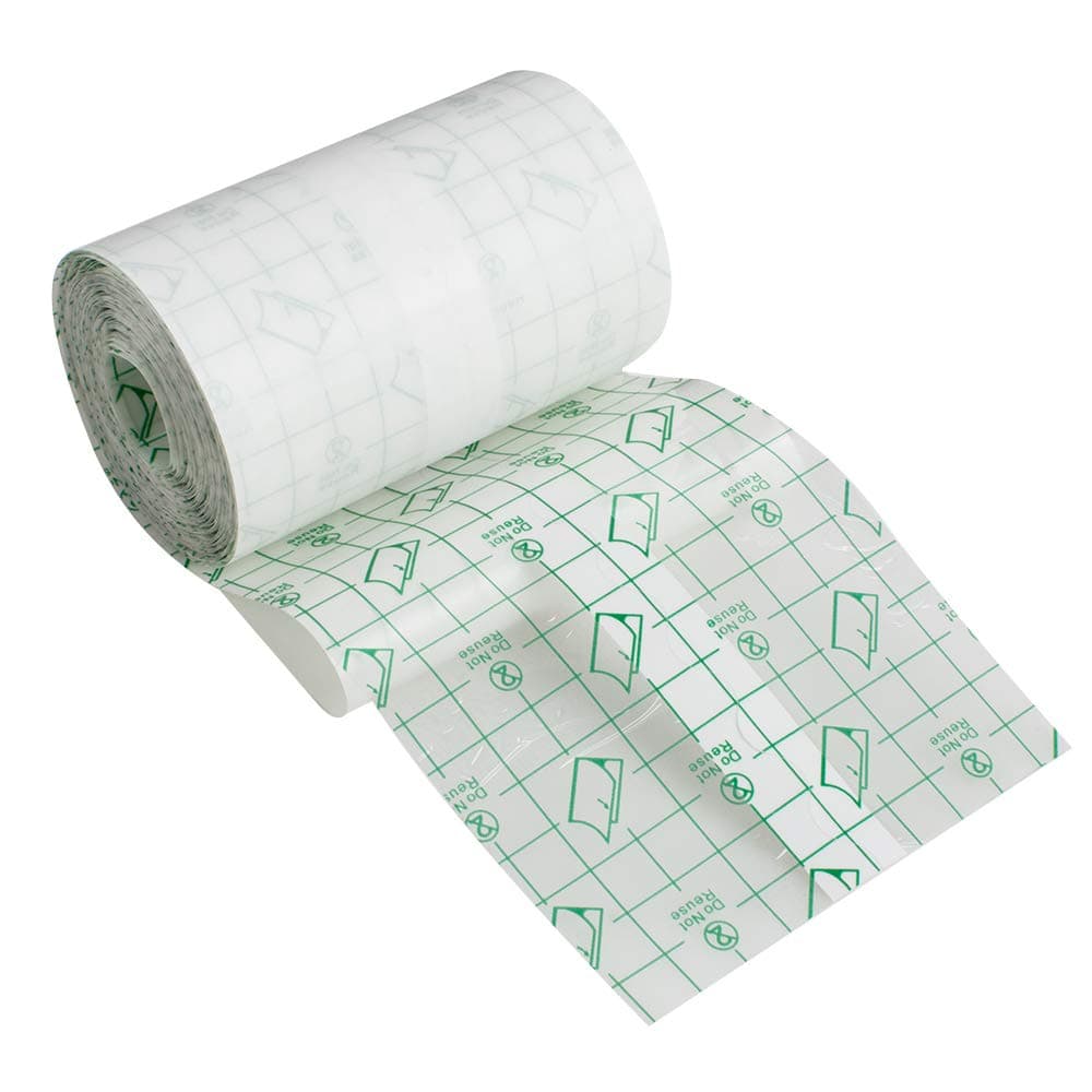 Transparent Stretch Adhesive Bandage,Risingmed Waterproof Transparent Adhesive Wound Dressing Fixer Plaster Stretch Fixation Tape Bandage (3.94" X10.93 Yards)