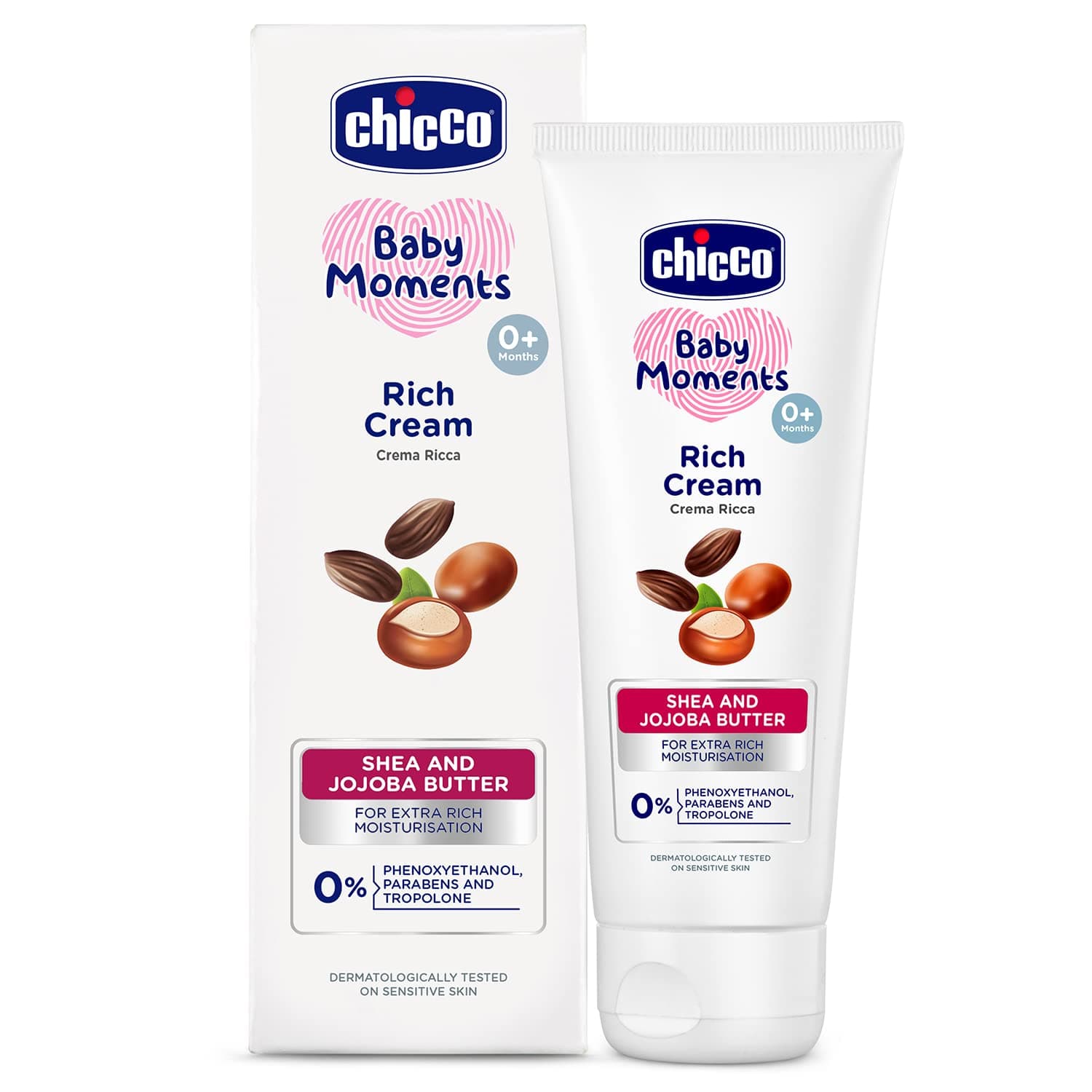 Baby Moments Rich Cream for Newborn Babies with Shea & Jojoba Butter, 100g| Rich Moisturization and Dryness Prevention |Dermatologically Tested |Phenoxyethanol, Parabens & Lauryl sulphates free