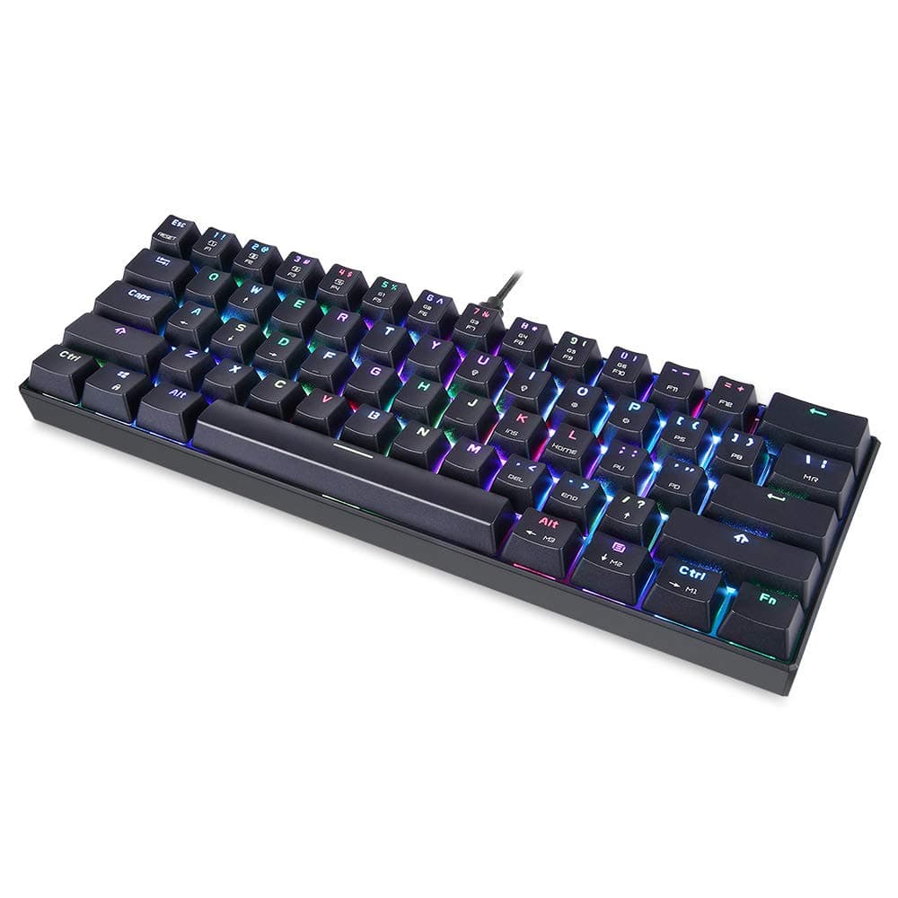 Docooler MOTOSPEED CK61 USB Wired RGB Mechanical Gaming Keyboard Blue Switches with Backlight for Gaming