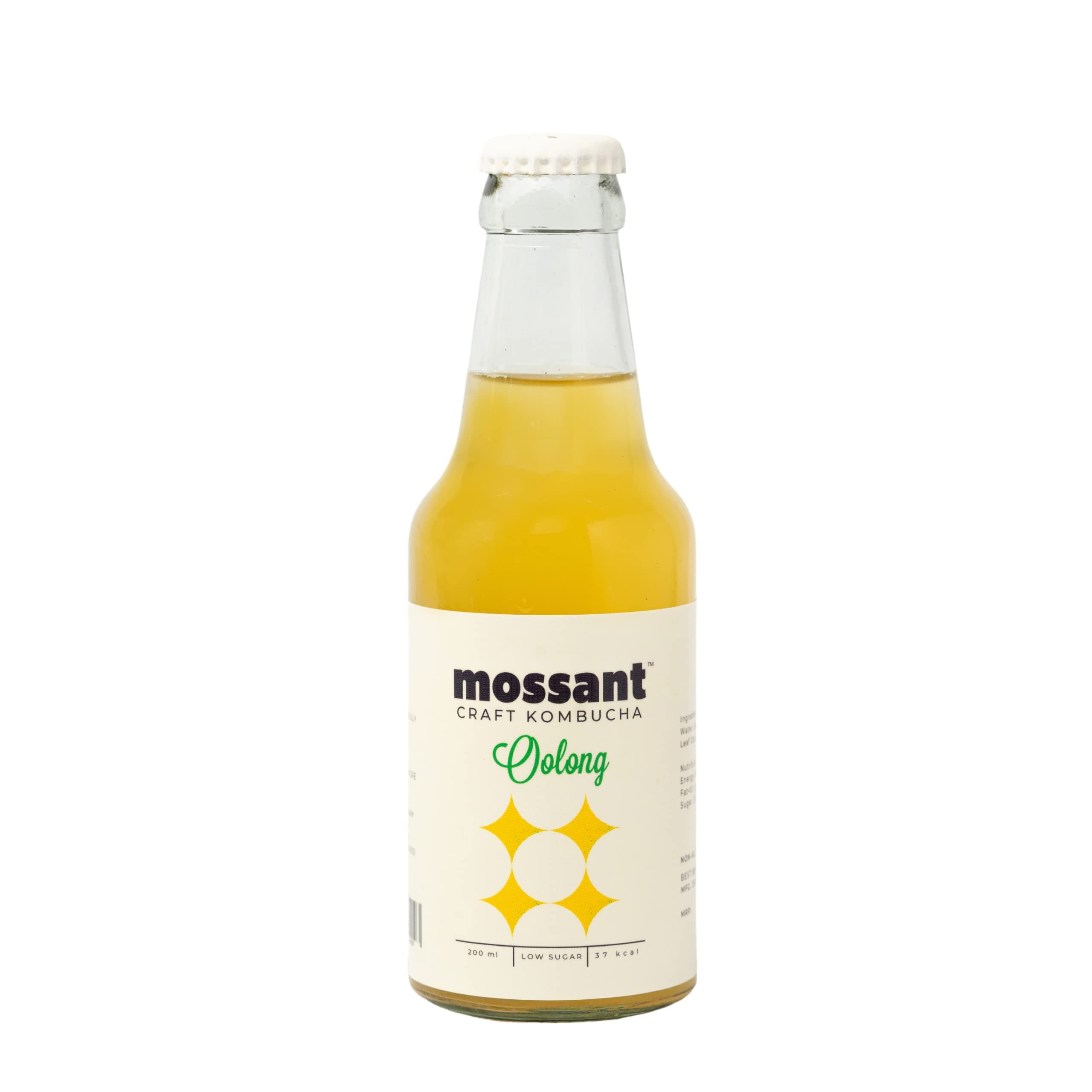 Mossant Kombucha |Oolong Kombucha | Craft kombucha | Low Sugar | 37 Kcal (Pack of 6)