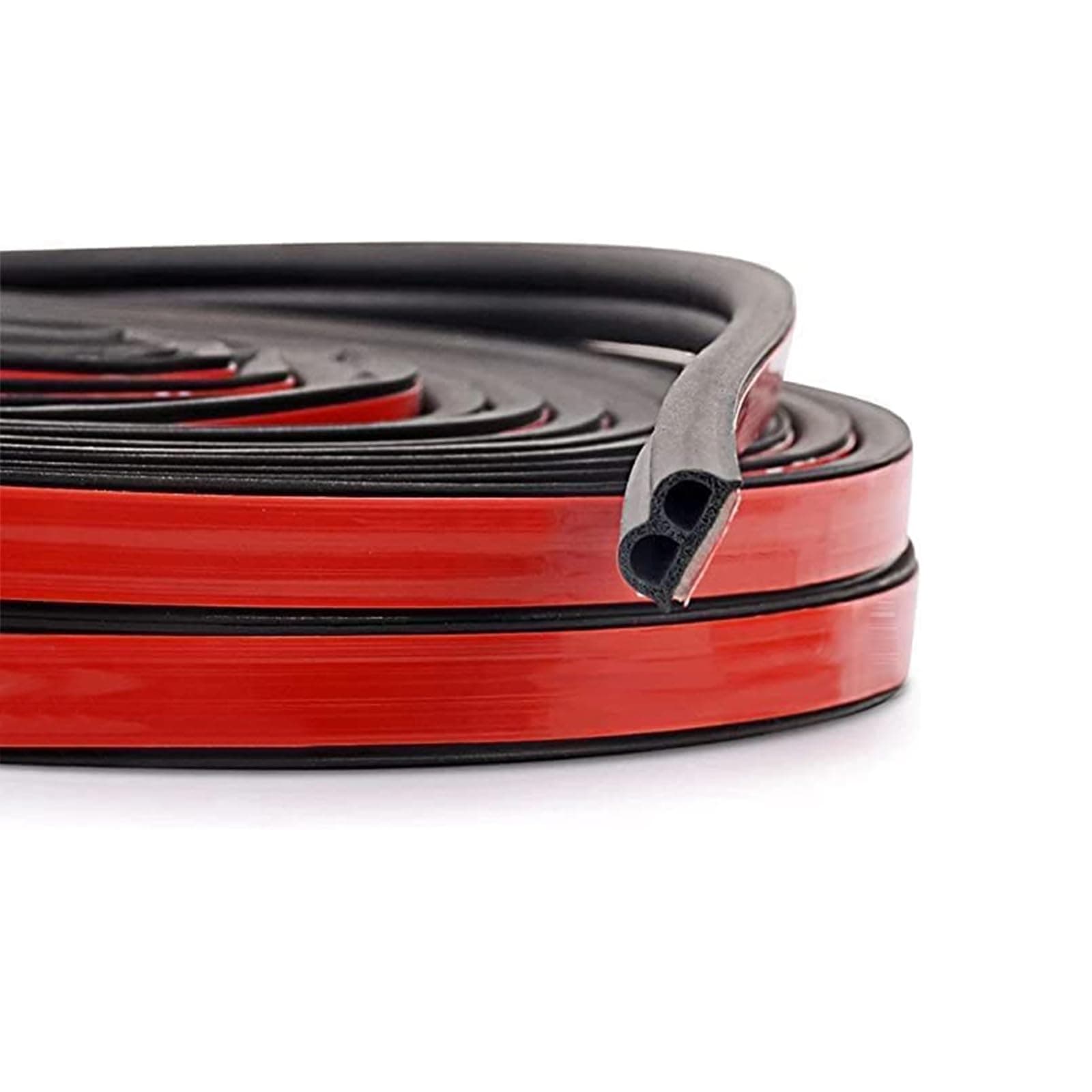 Universal Car Door Rubber Seal Strip, B Shape Self Adhesive Automotive, Weather Stripping for Car Window Soundproofing Door Engine Cover Noise Insulation - 5M