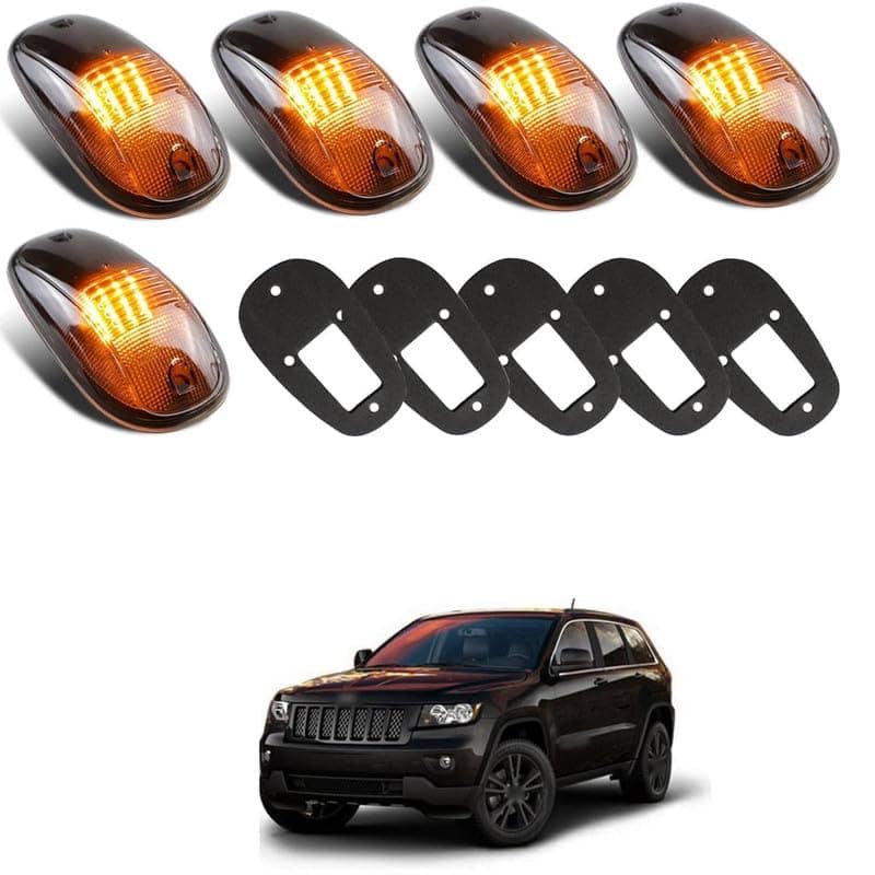 LOVMOTO High Intensity 5pcs Amber Yellow LED Cab Roof Top Marker Running Clearance Lights Cab Roof Clearance Light Cover Lights, Bulbs & Indicators Lighting Assemblies Comfortable With Cher-okee