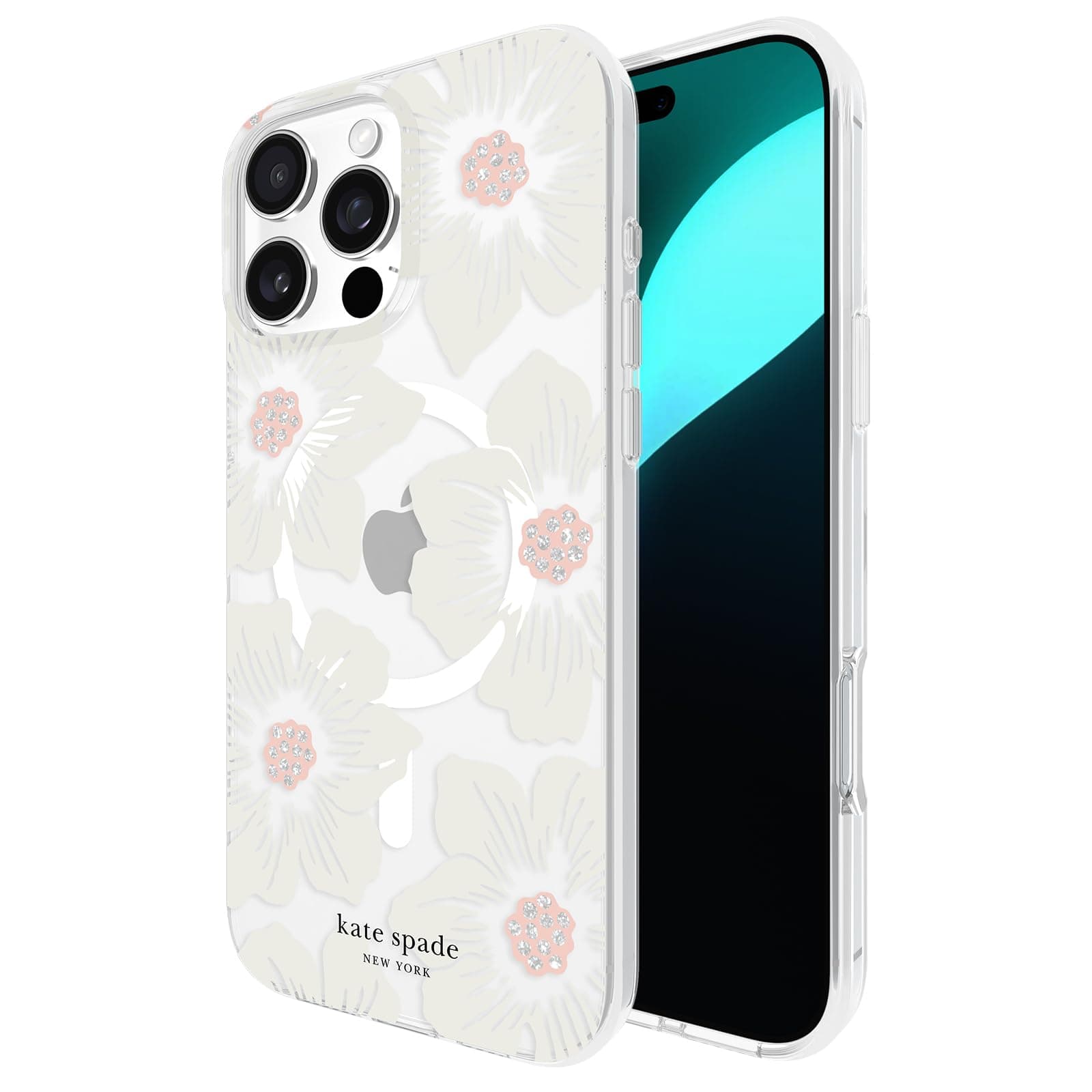 kate spade new york iPhone 16 Pro Max Case - Compatible with MagSafe - Hollyhock Cream Floral