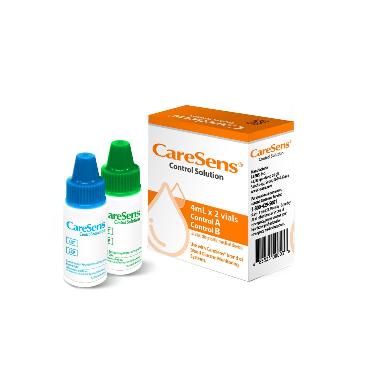 Diabetes Testing Kit Control Solution (A,B/Pack)