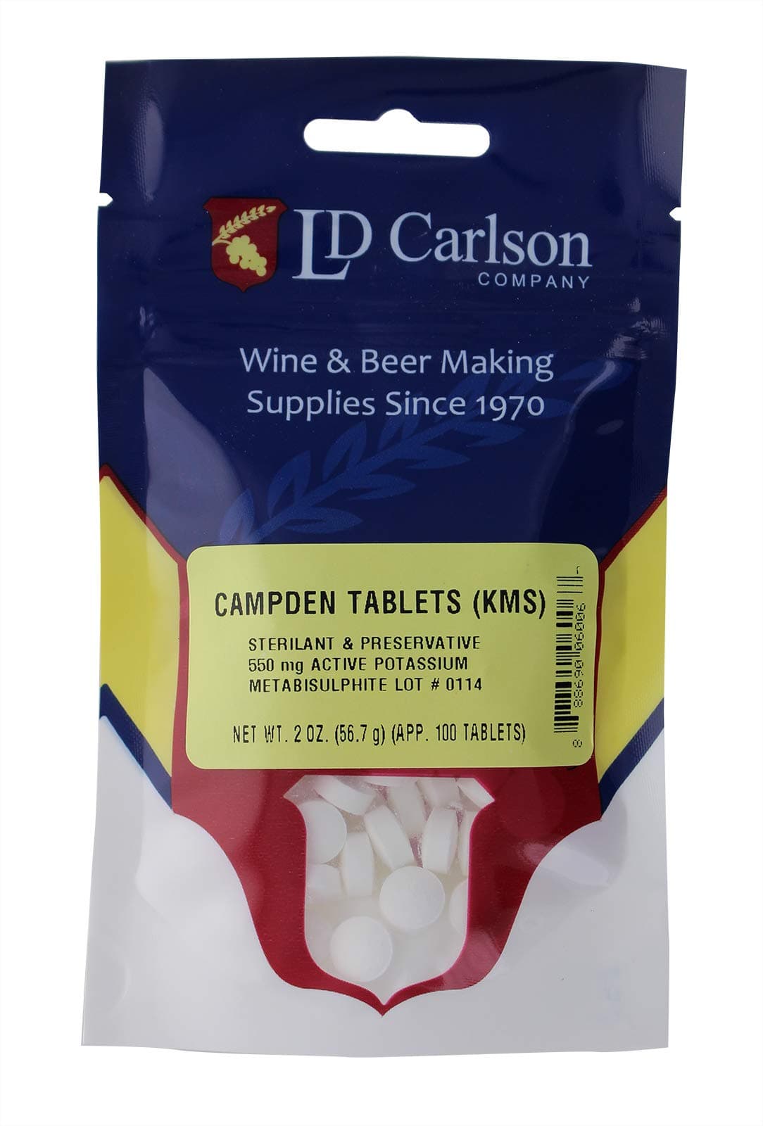 Midwest Homebrewing Supplies Campden Tablets (Potassium Metabisulfite) - 100 Tablets