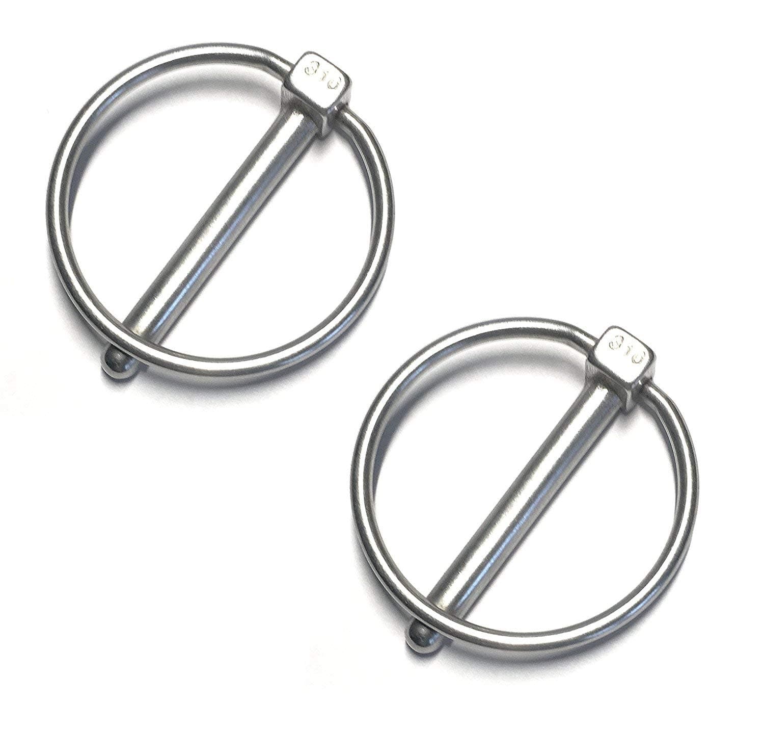 US STAINLESS 2 Pieces Stainless Steel 316 Linch Pin Ring Catch 10.6mm or 3/8" Marine Grade