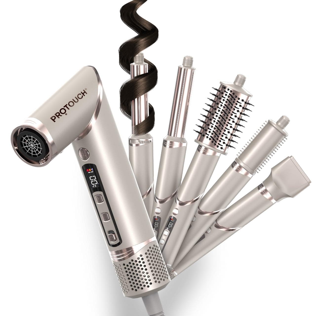 PROTOUCH Airshot All in 1 Hair Multi Styler for Curl, Smooth, Dry, Blow & Volume