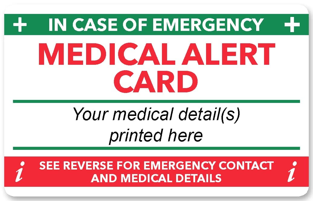 Medical Alert in Case of Emergency (I.C.E.) Card