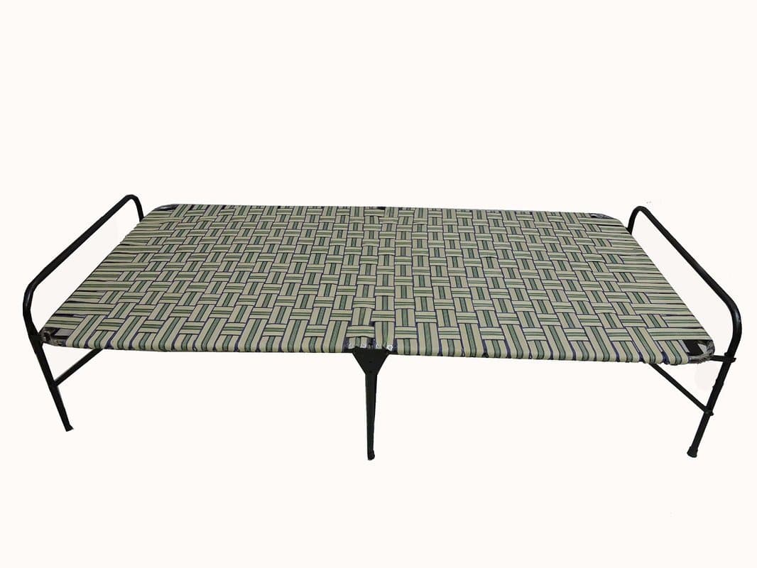 Furniture Dikhao FBA0002 Single Size Metal Foldable Bed (Black)