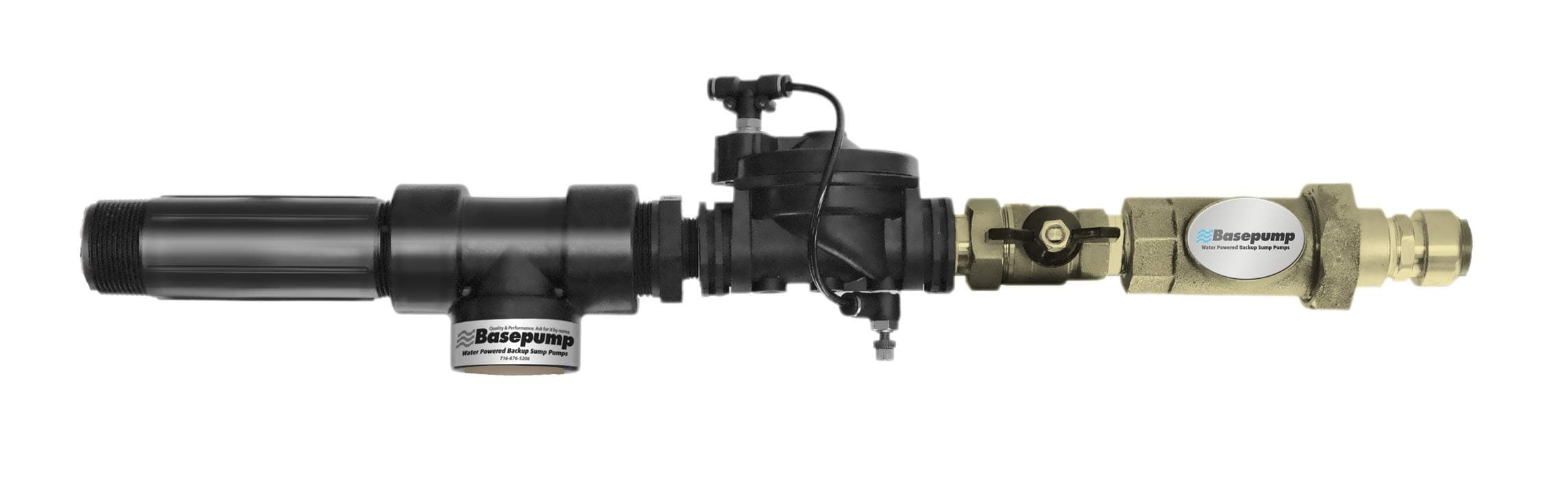 RB750-EZ Premium Water Powered Backup Sump Pump - Reliable Auto Sump Pump Backup System with High Water Alarm for Basement Flood Prevention - No Battery or Electricity Needed