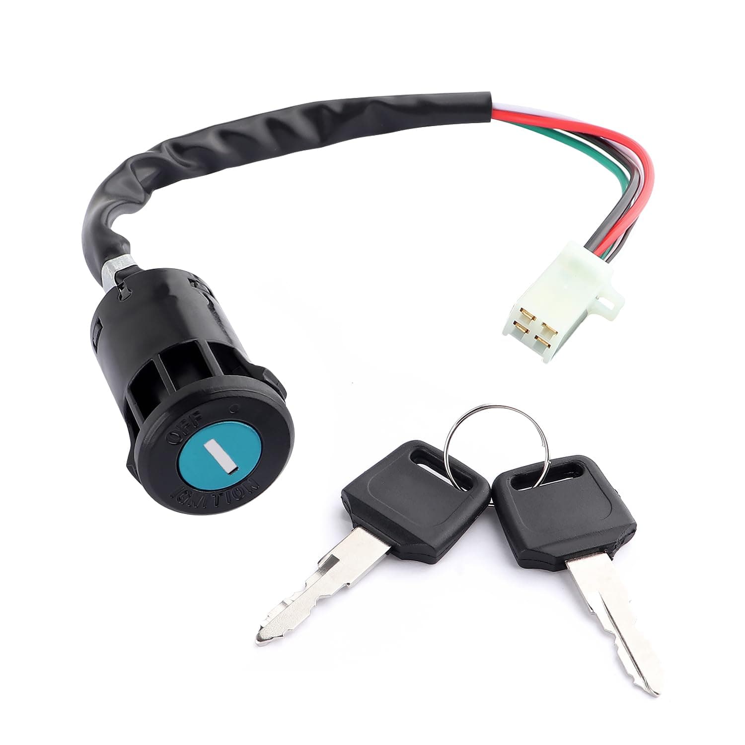 Salior Ignition Switch with Key,Standard 4 Wire Ignition Lock Cylinder Fit for 50-250cc Motorcycle,Scooter,ATV,Pocket Bike,Dirt Bike,Motorcycle Accessories Ignition Switch Cylinder