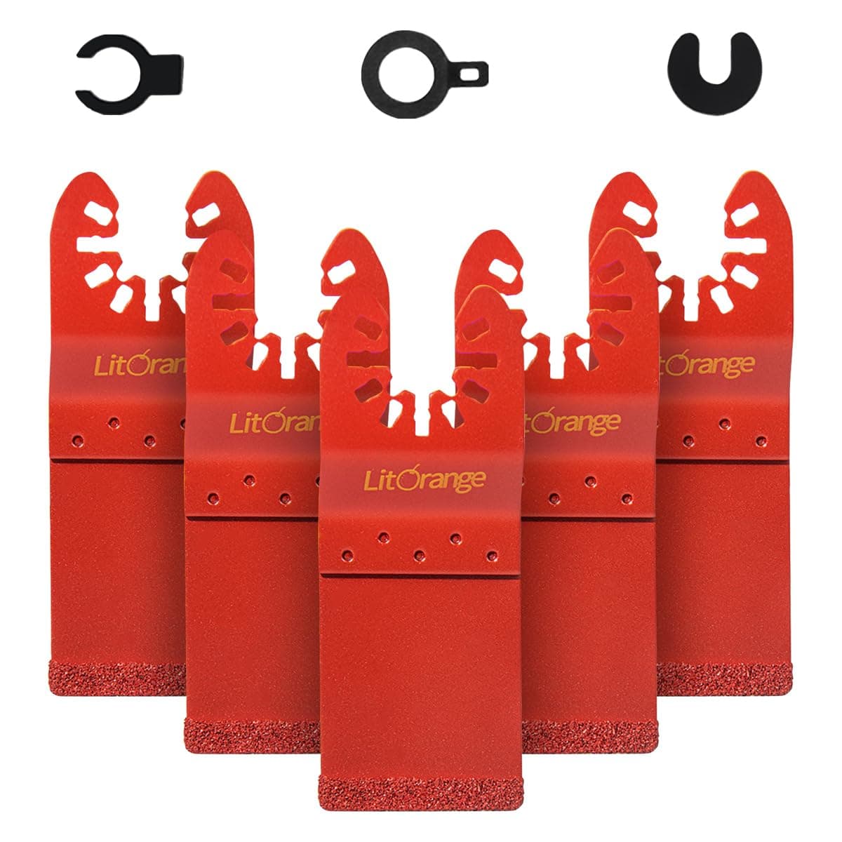 Carbide End Multi Tool Blades Oscillating Saw Blades Mortar Plaster Grout Remover Compatible with Dewalt Milwaukee Makita Bosch Dremel 5 Pack