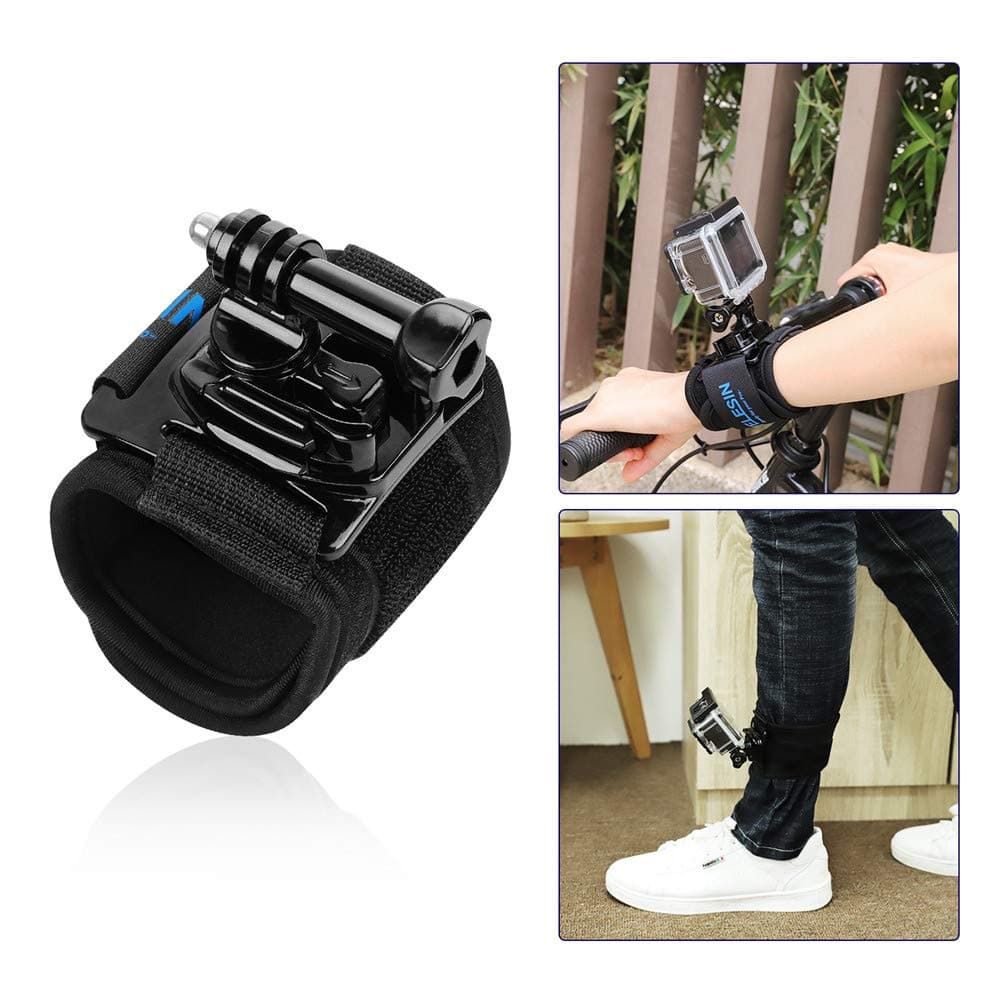 for GoPro Wrist Strap Mount, 360 Degree Rotary Gopro Wrist Mount for GoPro Hero 7 6 5 4 Black White Silver Accessories Hand Band Secure on Wrist or Arm with Thumb Screw Lightweight Easy to Shoot