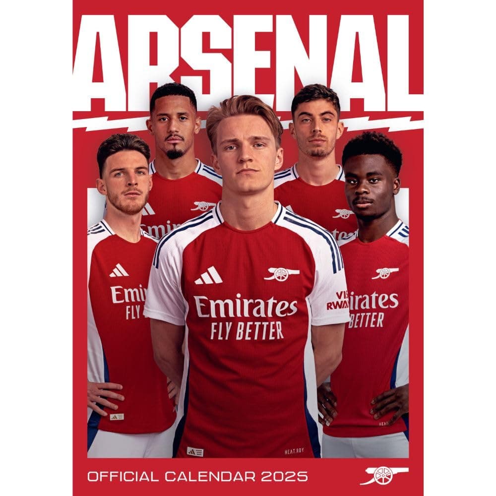 2025 Calendar Arsenal FC Month to View A3 Football Calendar Official Product