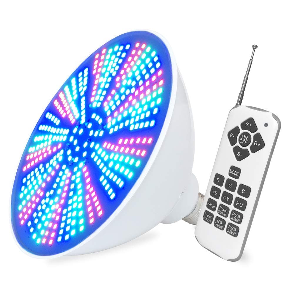 Allisable 40W Color Changing LED Pool Light Bulb, 120V RGB LED Swimming Pool Light Bulb, Replacement for Pentair Hayward Light Fixture, Color Memory, Remote Control and Switch Control
