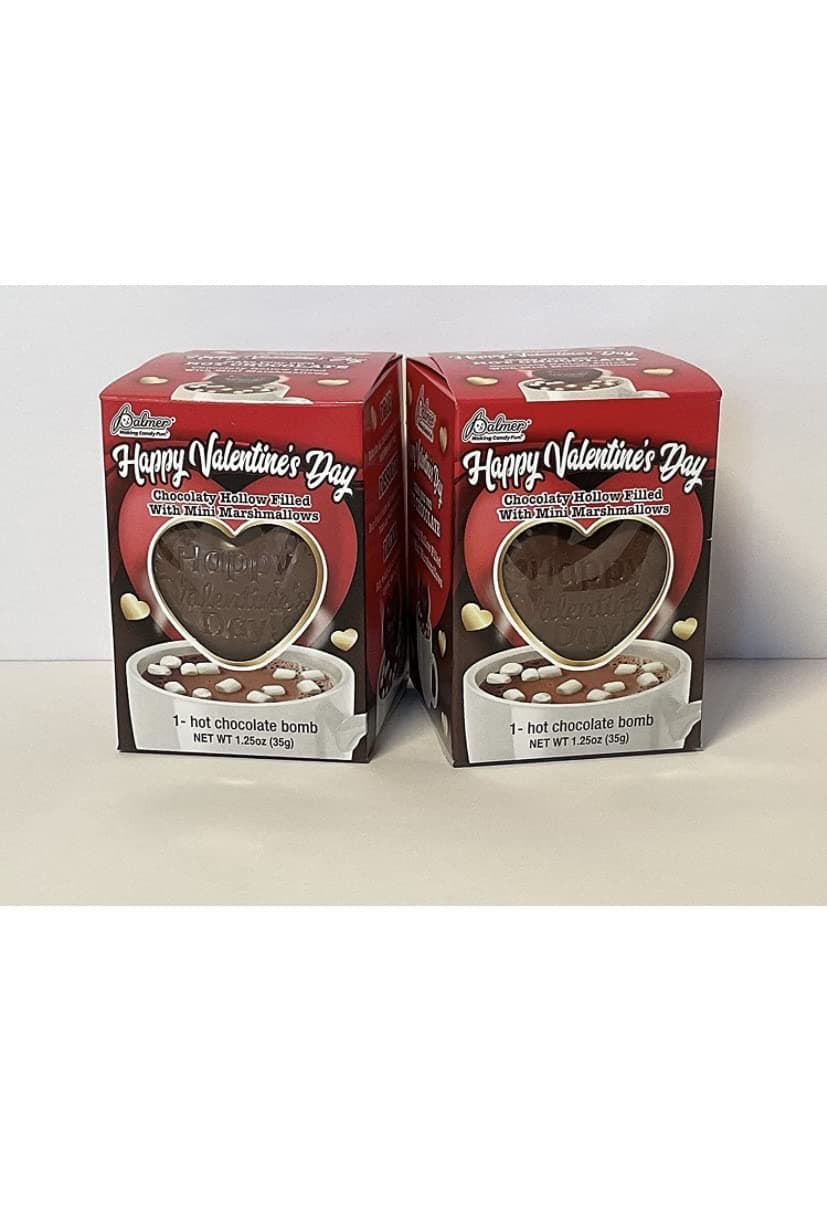 Palmer Candy Valentine's Day Hot Chocolate Bomb (2 Pack), 1.25oz