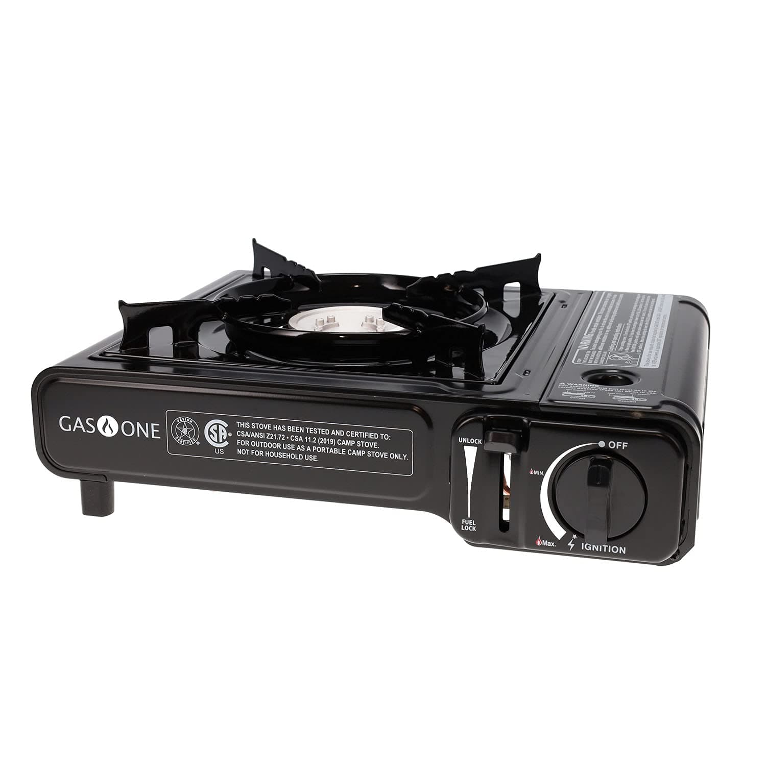 GasOne GS-1000 7,650 BTU Portable Butane Gas Stove Automatic Ignition with Carrying Case, CSA Listed (Stove)
