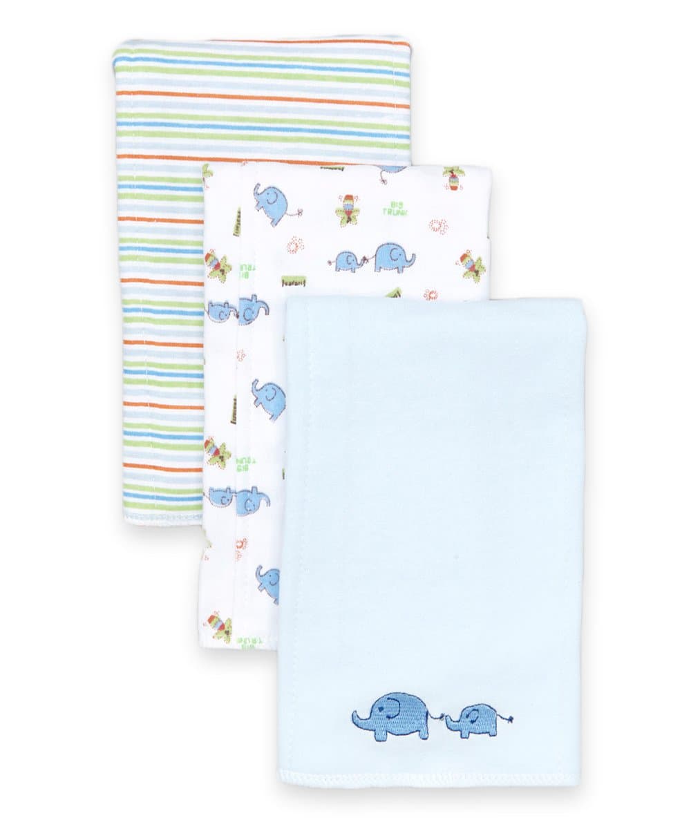 Spasilk Baby-Boys Newborn 3 Pack 100% Cotton Burp Cloths