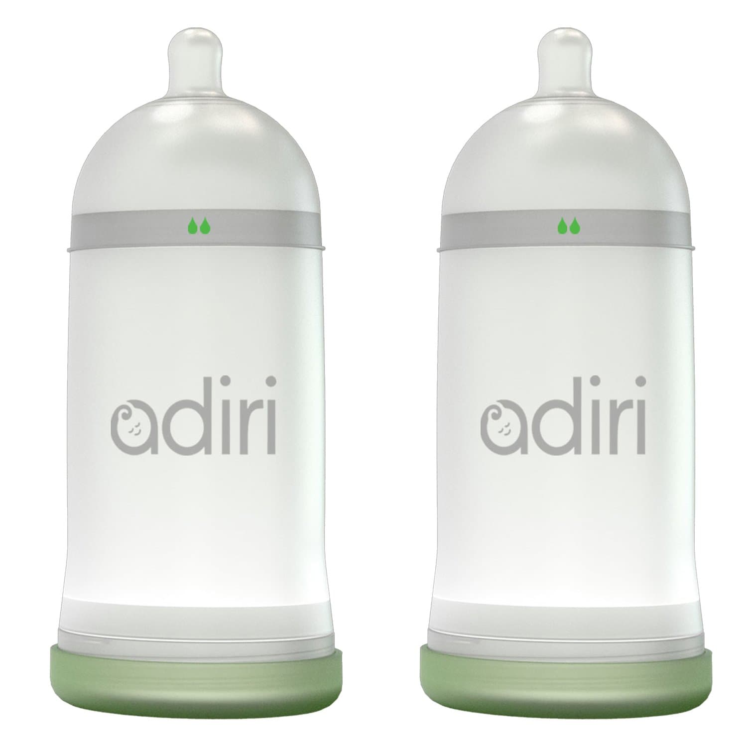 NxGen Stage 1 (3-6m) Nurser Baby Bottle 2 Pack, White, 9.5oz