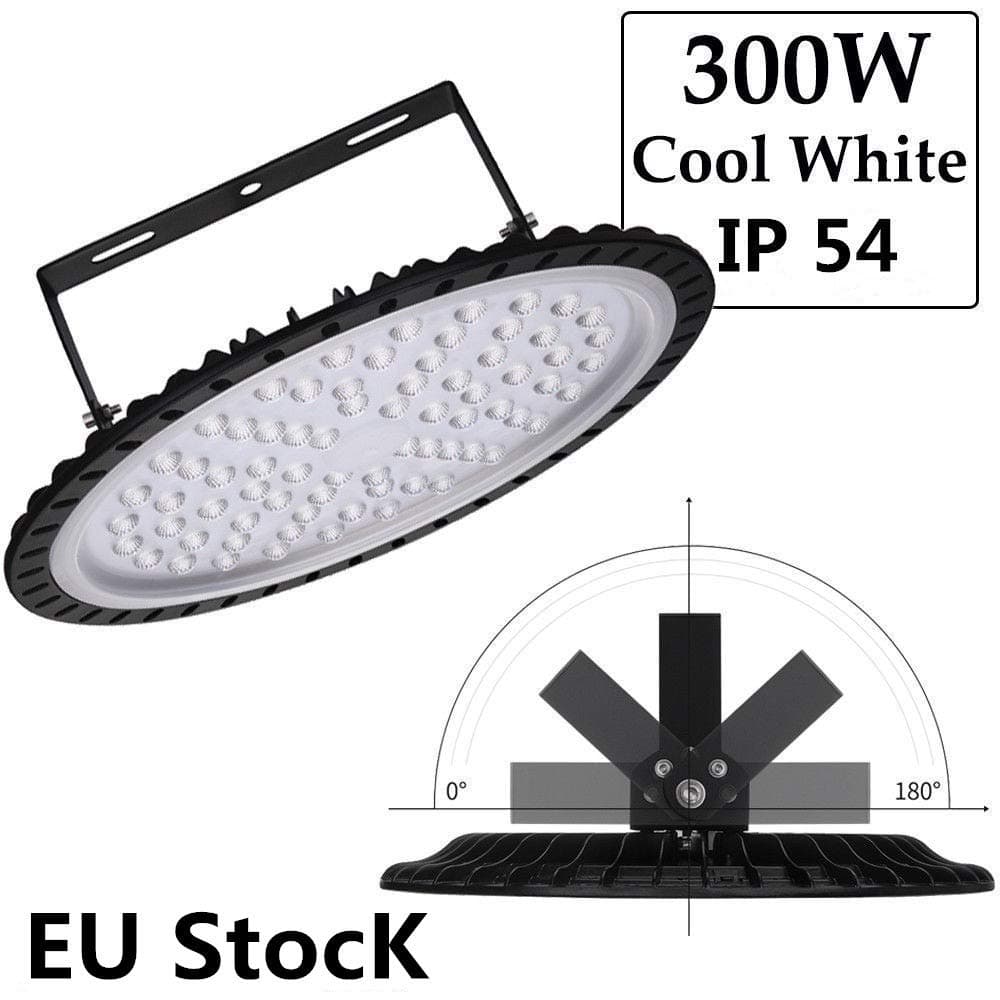 300W LED UFO Industrial lamp, 300000 Lumen,6000-6500K,IP54,SMD 2835 LED High Bay Light, Ceiling Light, Hall Lighting, Workshop Lighting, LED Indoor Floodlight (Newest Design )