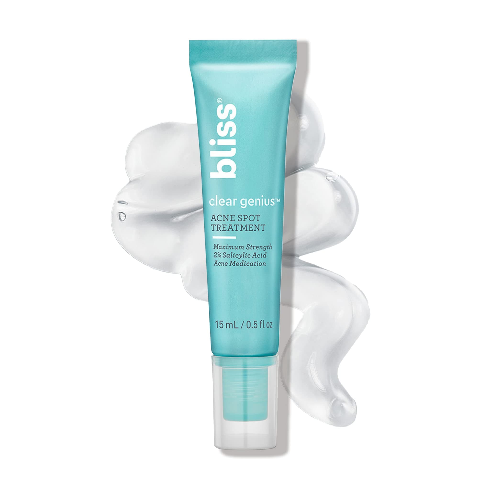 Bliss Clear Genius Acne Spot Treatment – Maximum Strength 2% Salicylic Acid Shrinks Blemishes – Clean, Vegan, Cruelty-Free, 15 ml