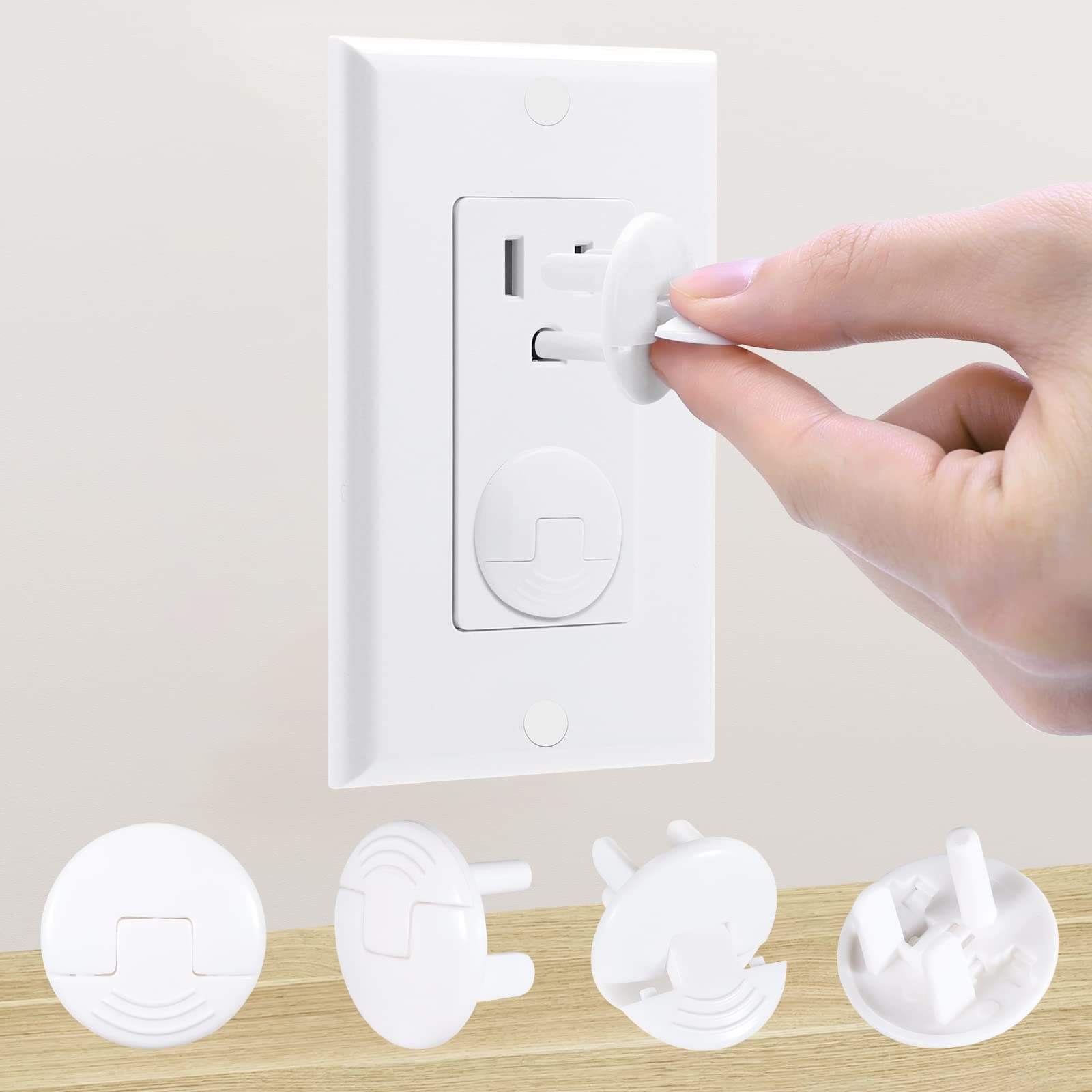 PRObebi Safety Outlet Covers Baby Proofing, Electrical Socket Outlet Plugs 3-Prong Child Proof PRB-US-OC
