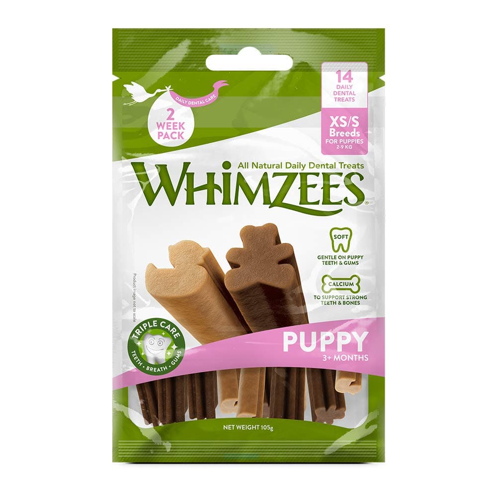 Whimzees All Natural Daily Dental Treats 2 Weeks Pack For XS/S Puppy