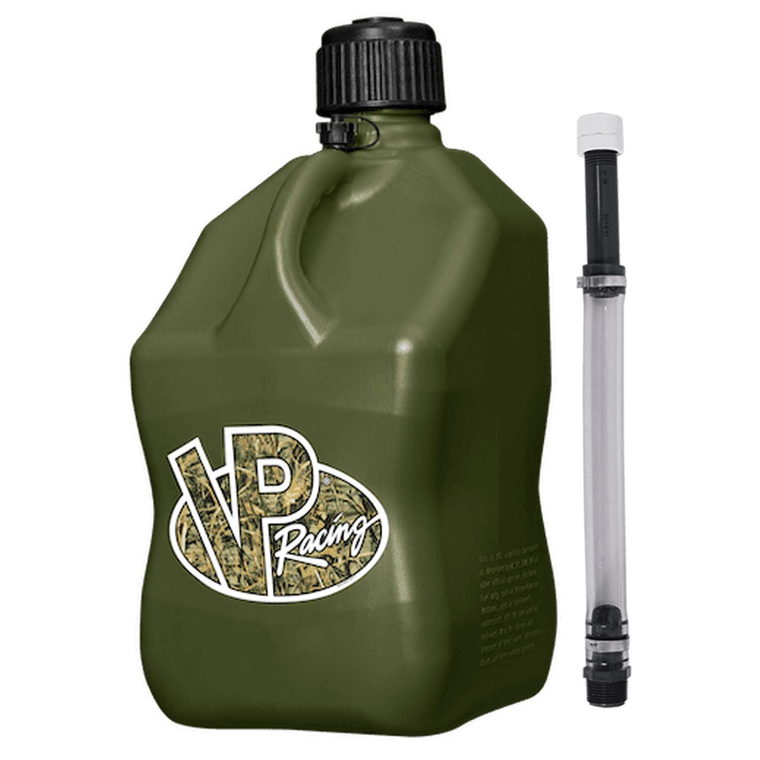 VP Racing 3846-CA, 5.5 Gallon Motorsports Jug Camo Square w/Hose