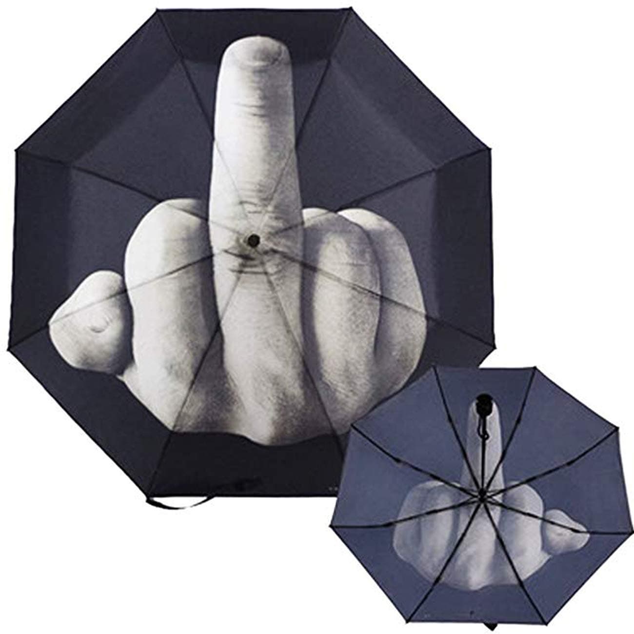 Funny Folding Middle Finger Umbrella Creative Gift for Man/Women
