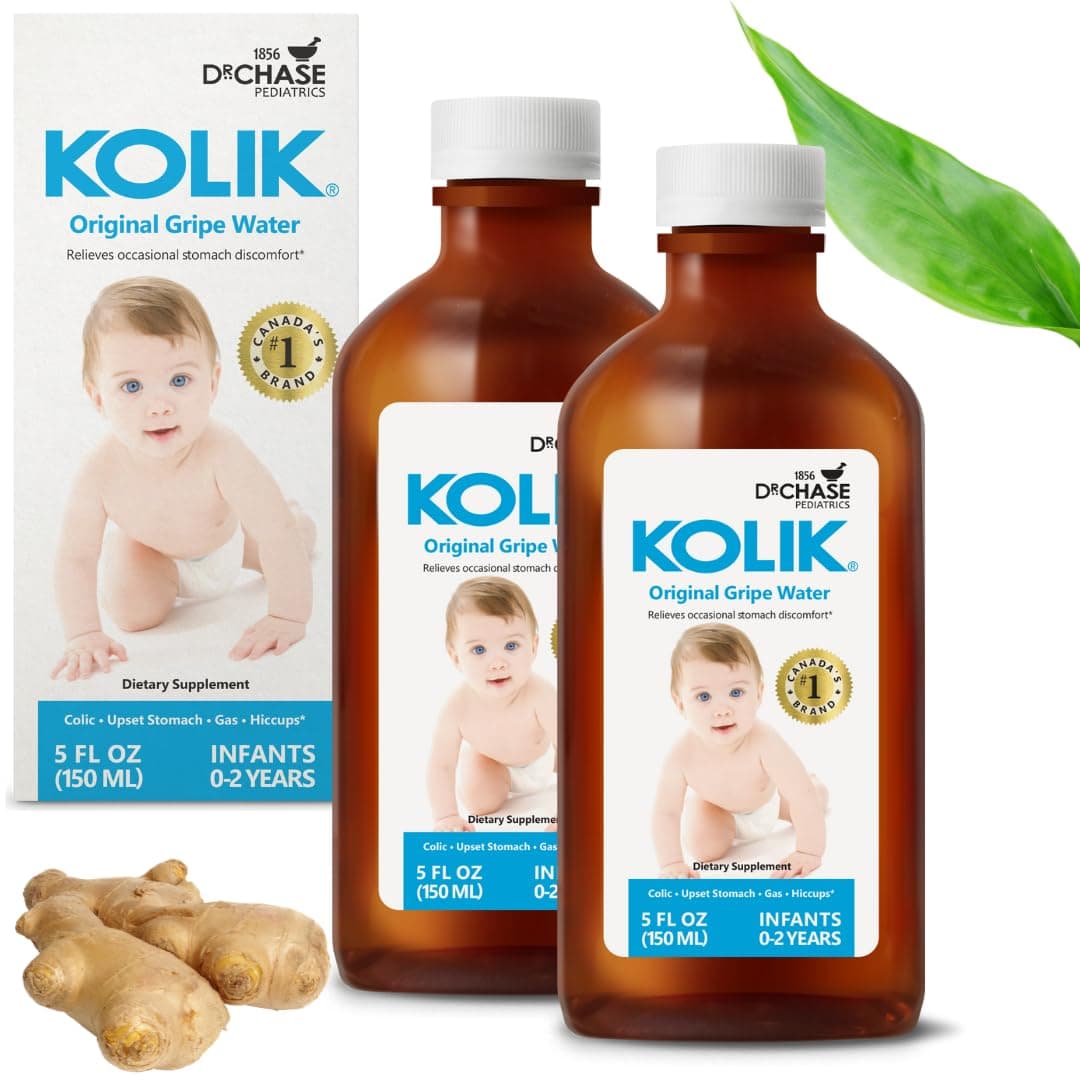 Dr. Chase Kolik Gripe Water for Babies, Original Gripe Water for Infant Colic and Gas Relief, Safe and Soothing Colic Baby Relief - 5 Fl Oz (Pack of 2)