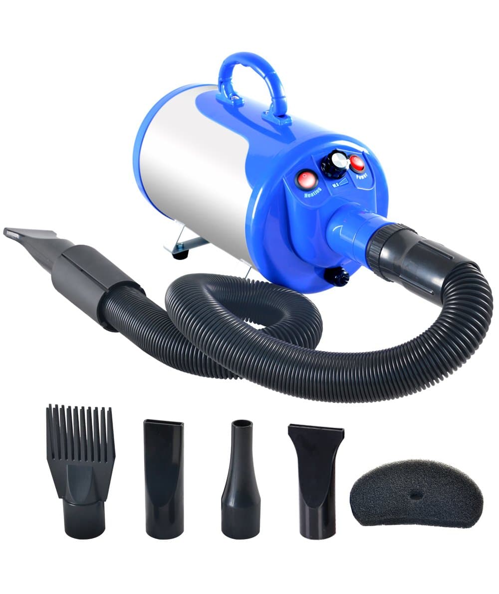 SHELANDY 3.2HP Stepless Adjustable Speed Pet Hair Force Dryer (Blue)