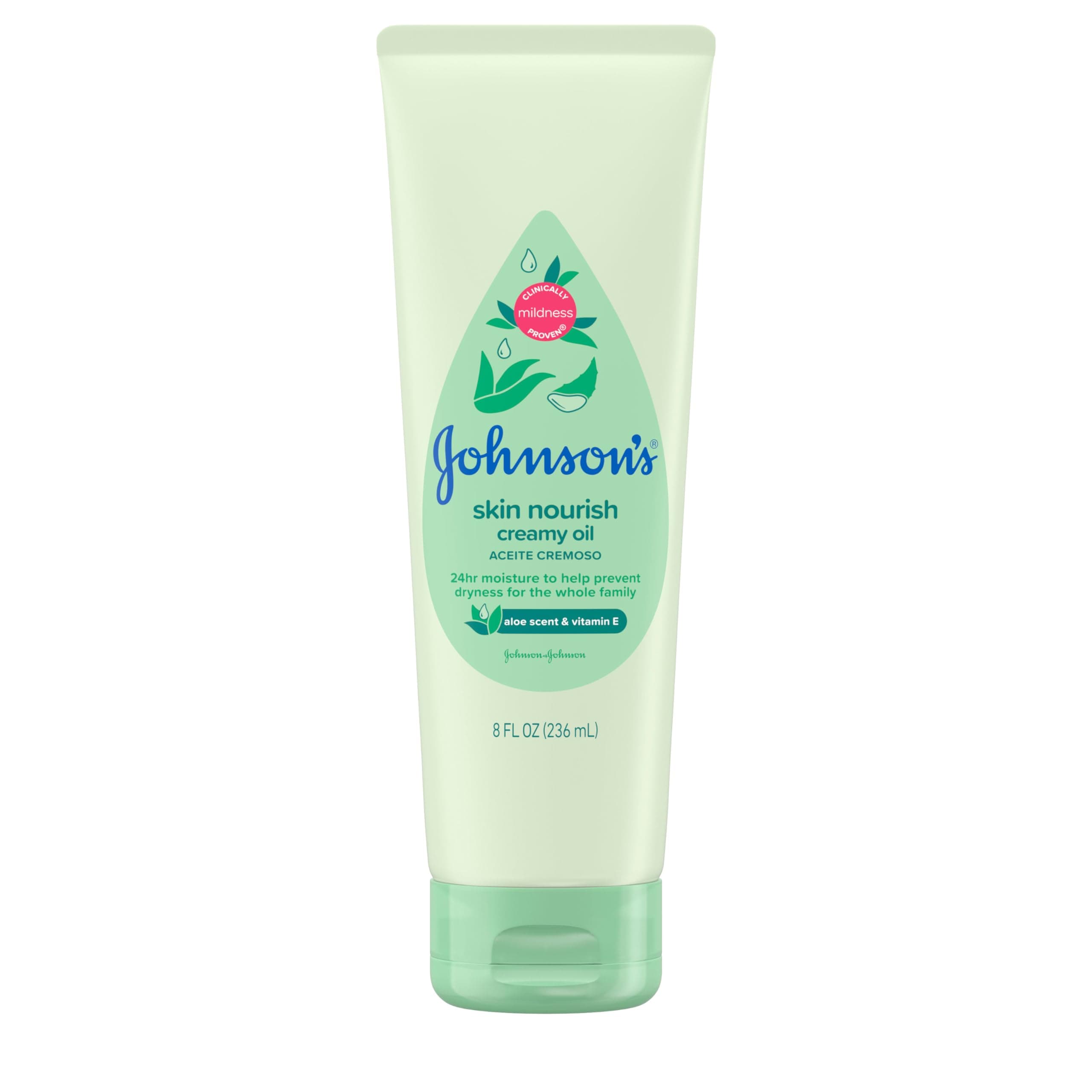 Johnson's, Baby Oil Creamy Aloe & Vitamin E, 8 fl oz by Johnson's