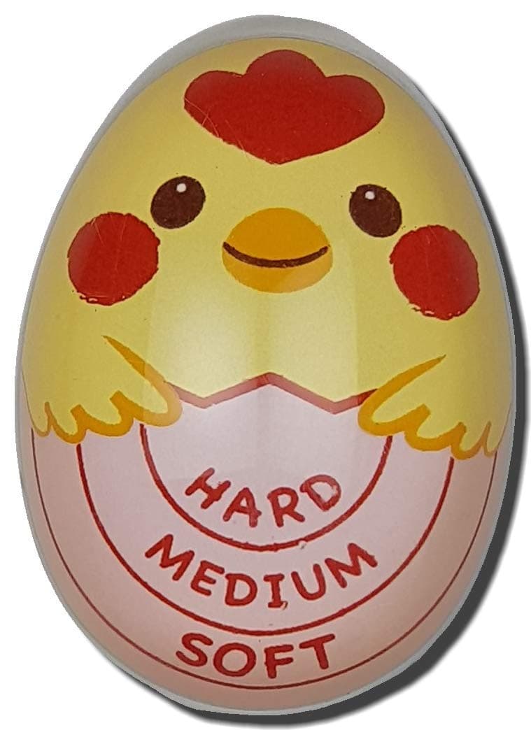 Egg Timer Color Changing Cheeky Chick for Perfect Hard Medium Soft Boiled Eggs Every Time