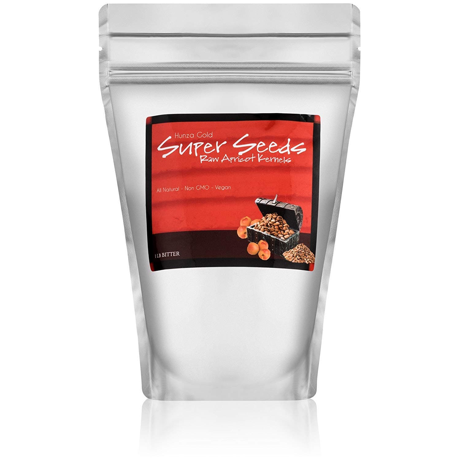 SuperSeeds Apricot Kernels/Seeds Ground (1 Pound / 454 Grams) Hunza Gold Bitter Organic