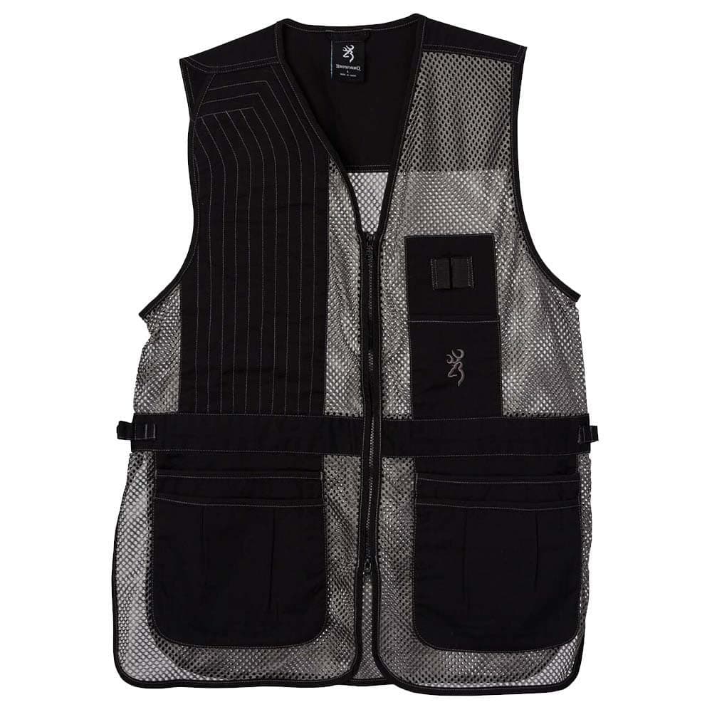 Men's Adult Black Sleeveless Loose Fit Rectangle Coat Shooting Vest - Large