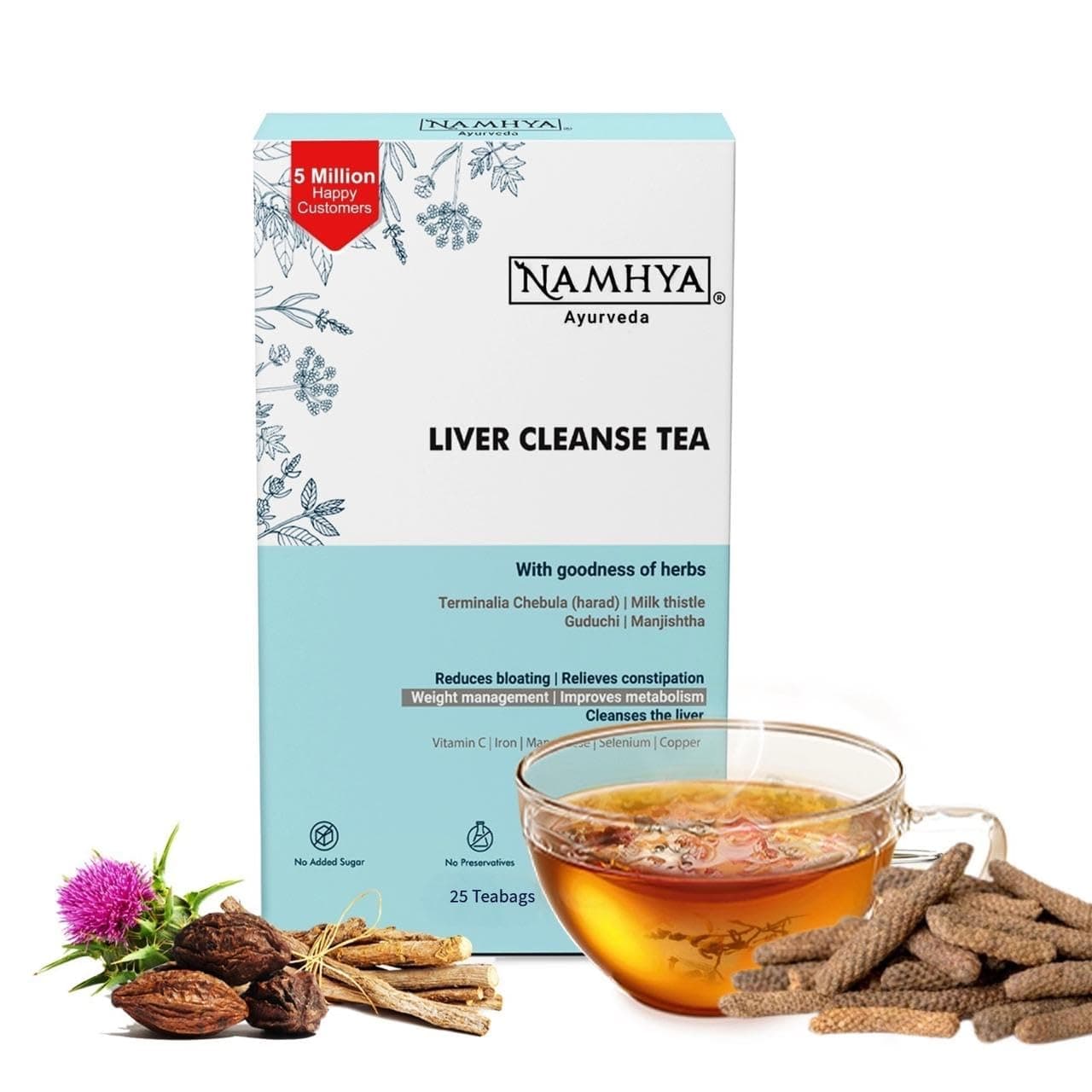 Namhya Liver cleanse Tea with Harad Milk Thistle (Teabags)