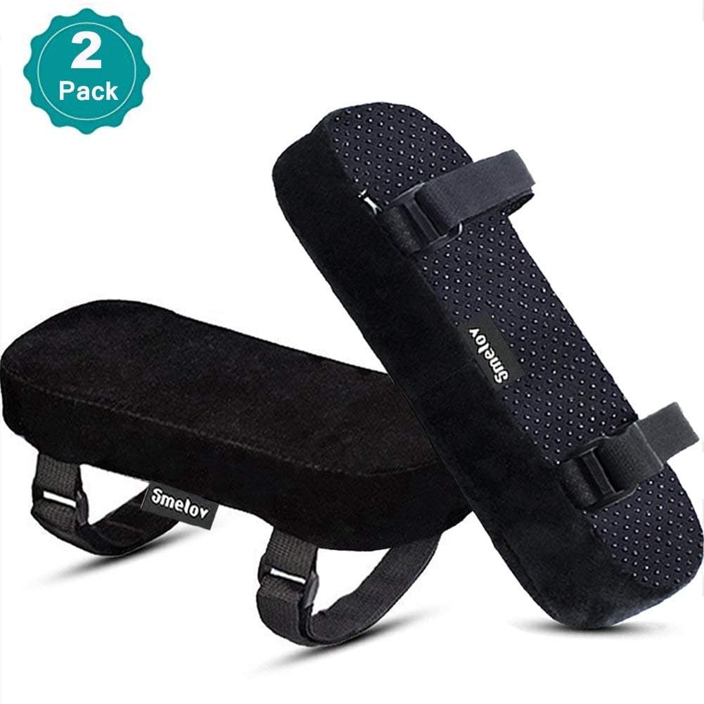 SMELOV ® Elbow Cushion,Chair Armrest Pad Covers for Wheelchair ,Memory Foam Elbow Pain Relief,for Office and Home (2 Piece Set)
