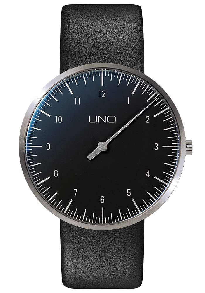 Botta Design UNO Titanium Unisex Analogue Swiss Quartz One-Hand Watch with Leather Bracelet 55000