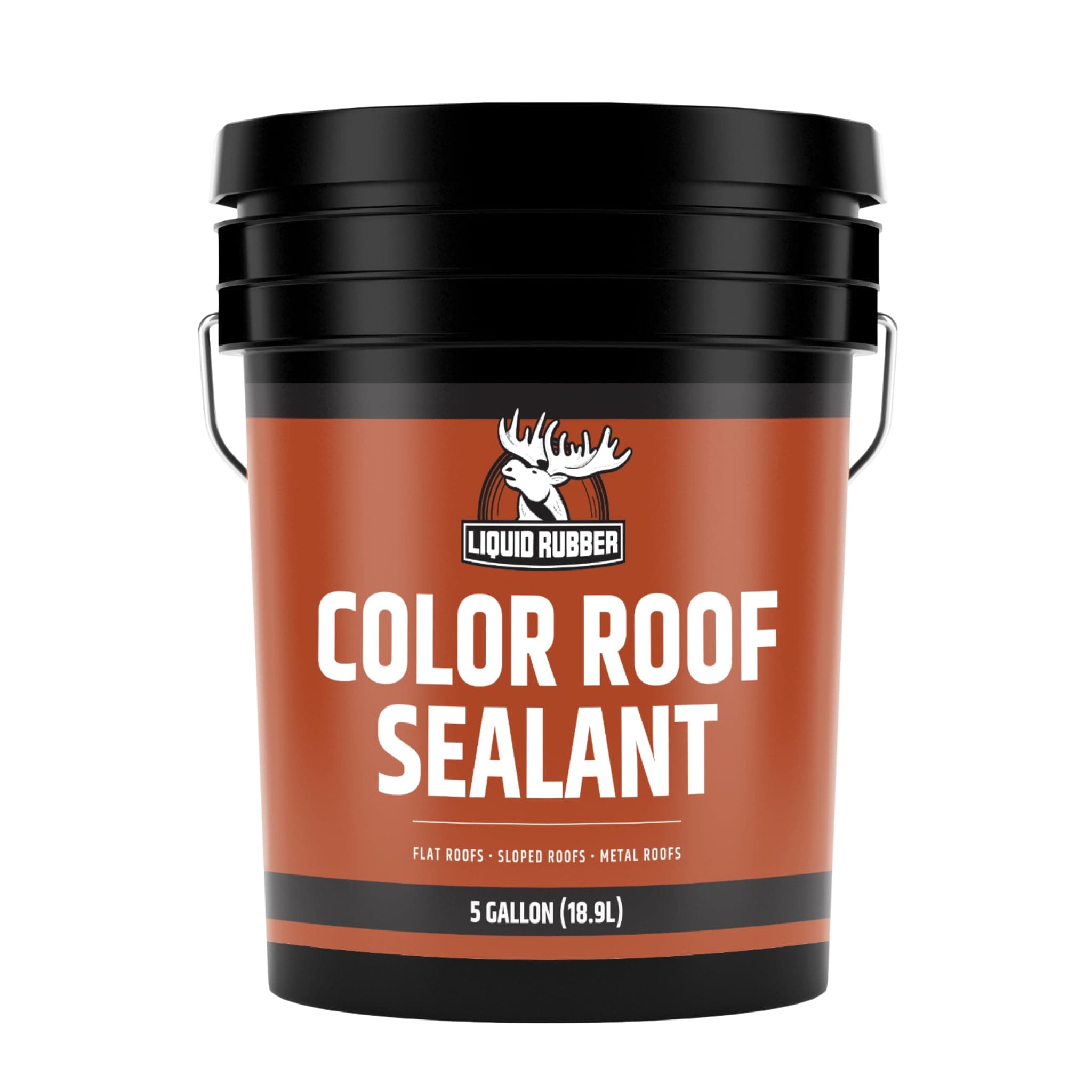 Liquid Rubber Color Sealant - Waterproof Indoor and Outdoor Leak Repair Coating, Multi-Surface Rubber Paint, Durable Sealer for Roofs, Hunter Green, 5 Gallon