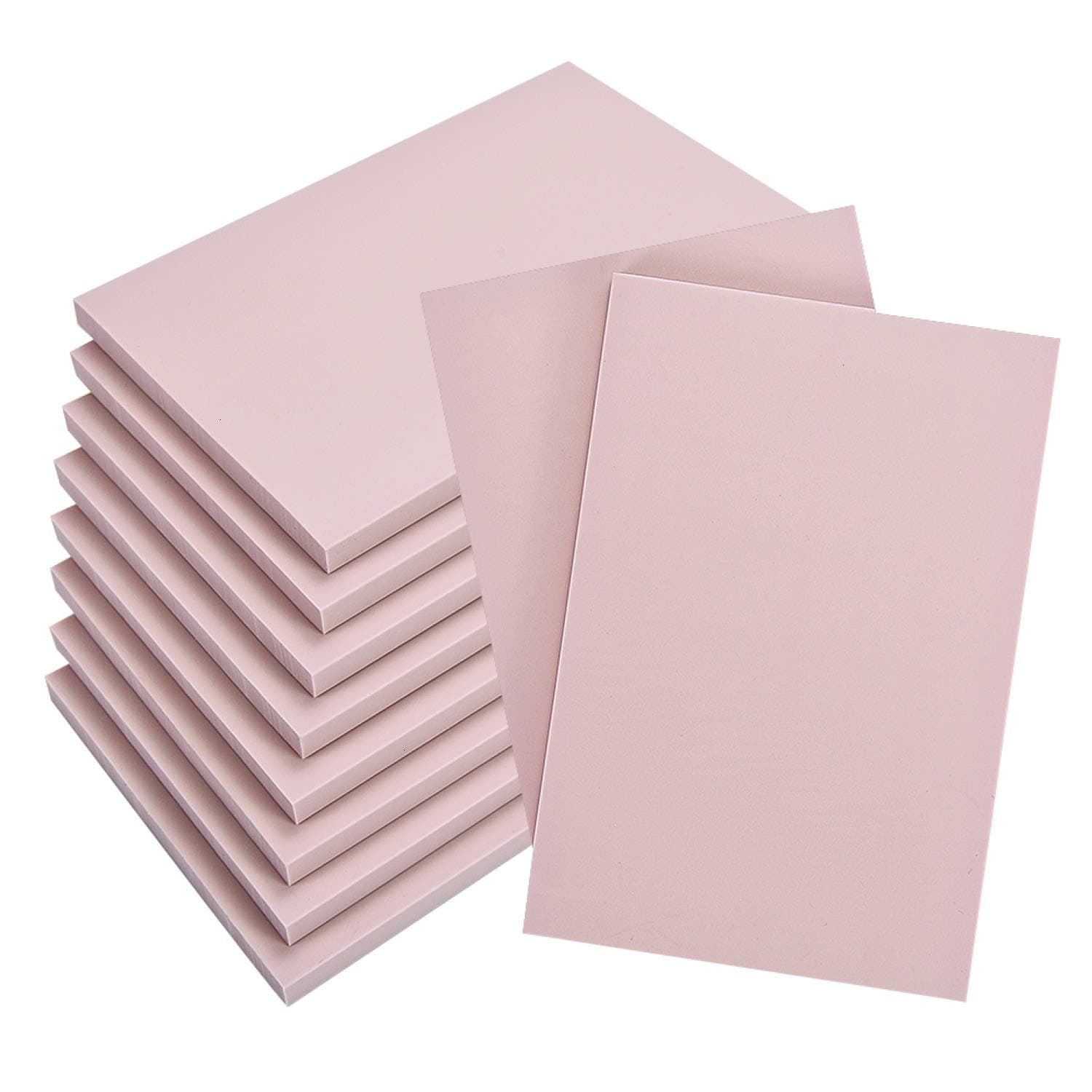 YoleShy 8 Pack 4''x6'' Linoleum Block, Pink Rubber Blocks Soft Craft Tools for DIY Carving Printing Stamping