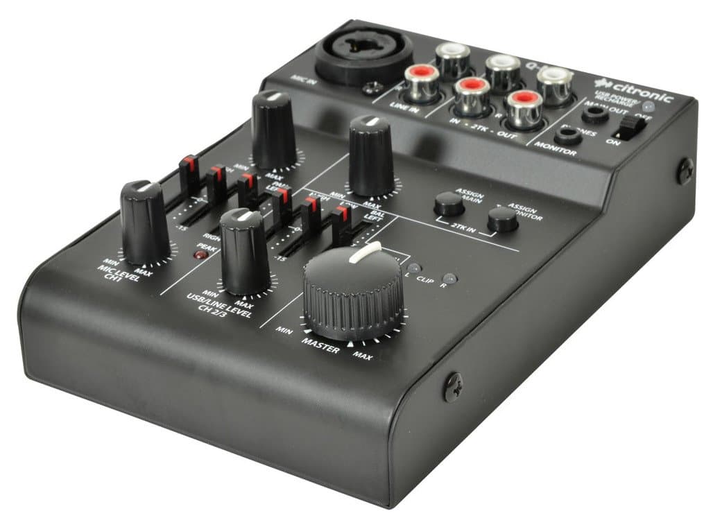 citronic Q-Mix3 2 Channel battery Powered Compact Mixer
