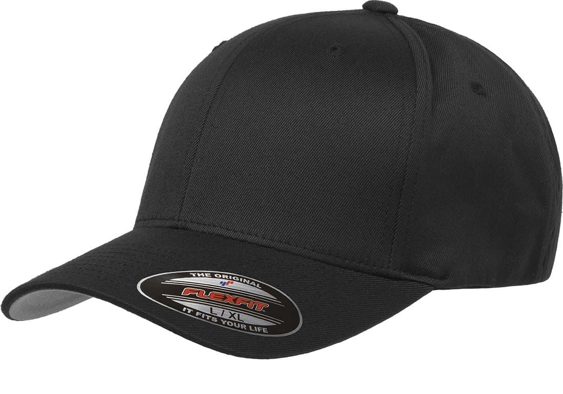 Mens Wooly 6-Panel Cap(6277)-Black-XXL