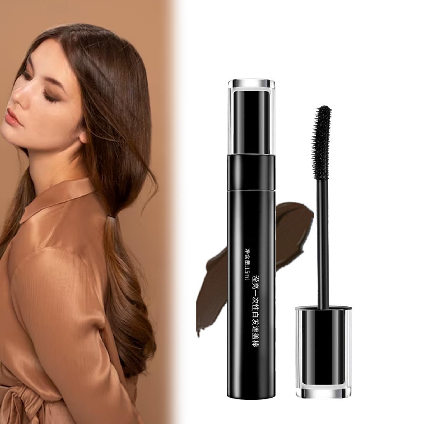 Hair Color Pen, Non-toxic Hair Chalk Temporary Hair Dye Pen Disposable Hair Dye Stick, Instant White Hair Coverage Hair Color Stick for Men and Women