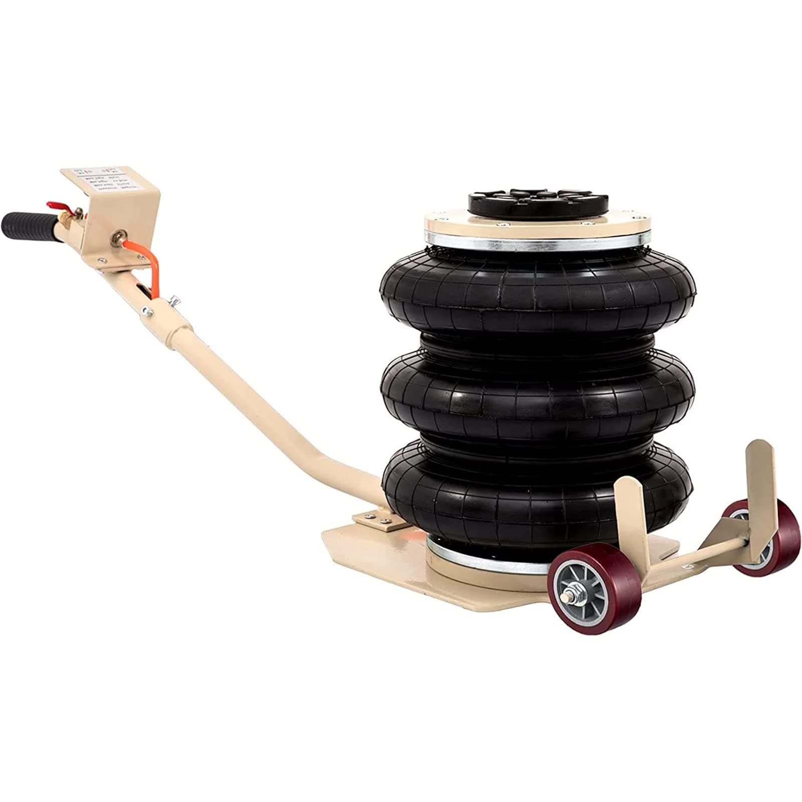 CXRCY 3 Ton Air Jack for Cars & Trucks - 6600LBS Capacity Pneumatic Airbag Jack with Long-Handle, Fast Lifting up to 16 Inch for Cars,Trucks (White Triple Bag Air Jack)